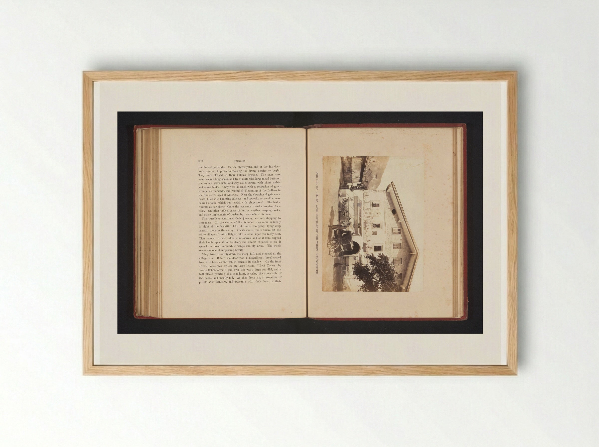 The Inn, St. Gilgen, with Portrait of the Widow Schöndorfer - Francis Frith - Framed Print Wood