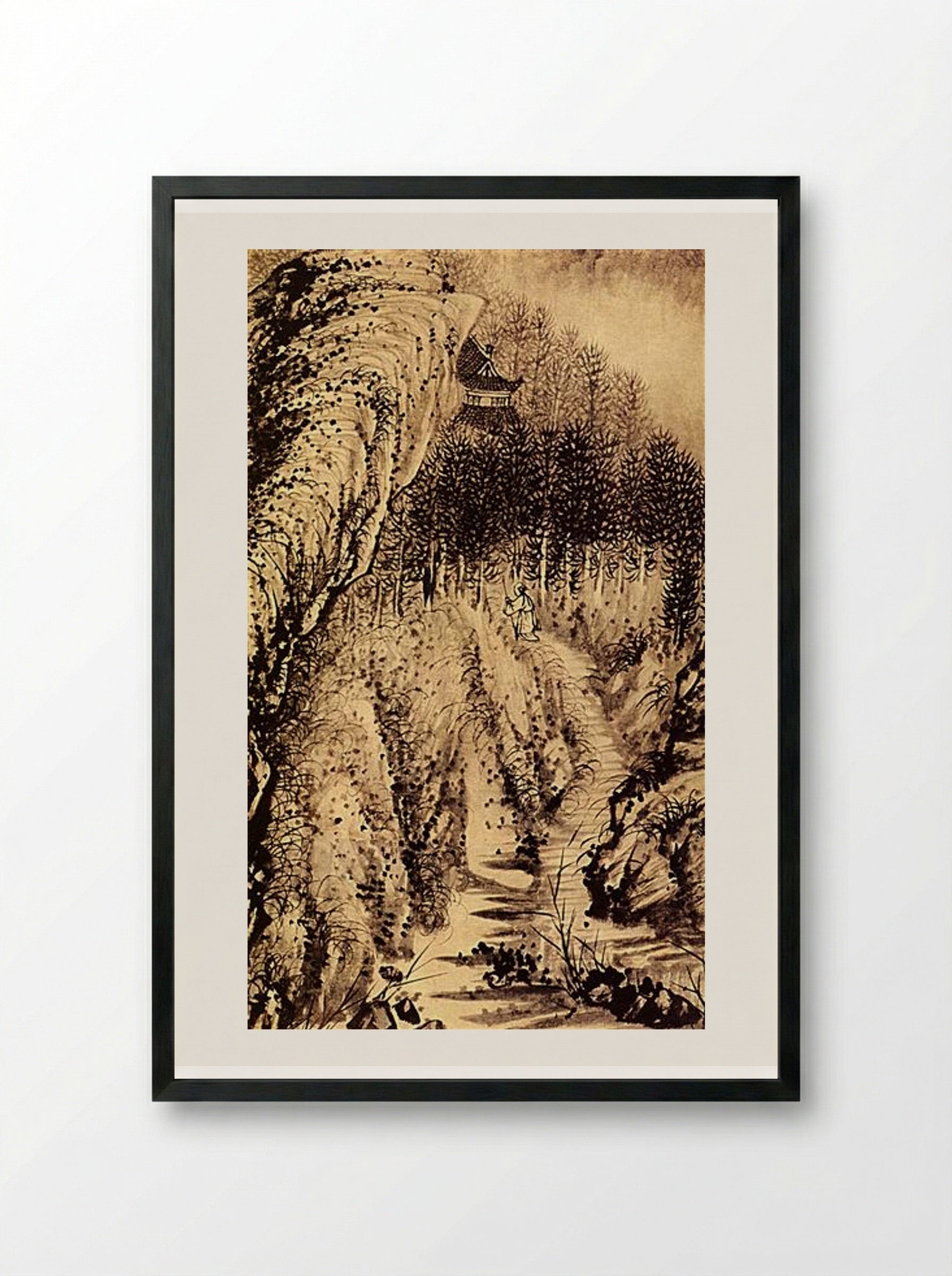 The Instant - Shitao - Framed Print Black