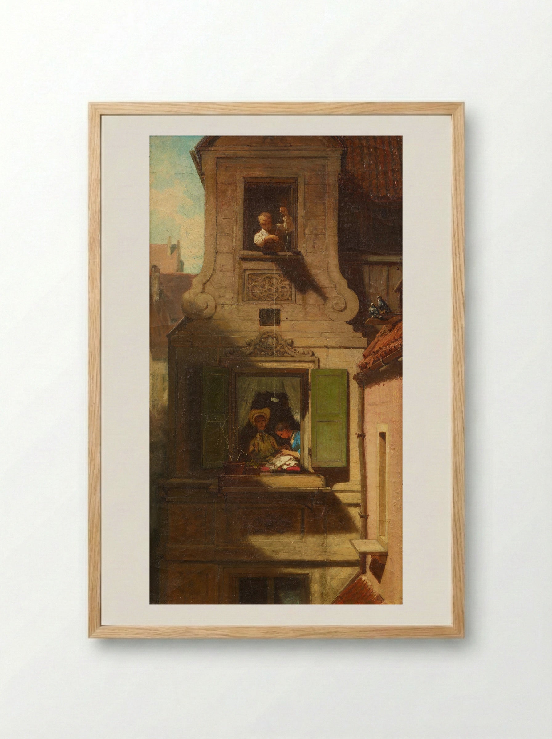The Intercepted Love Letter - Carl Spitzweg - Framed Print Wood