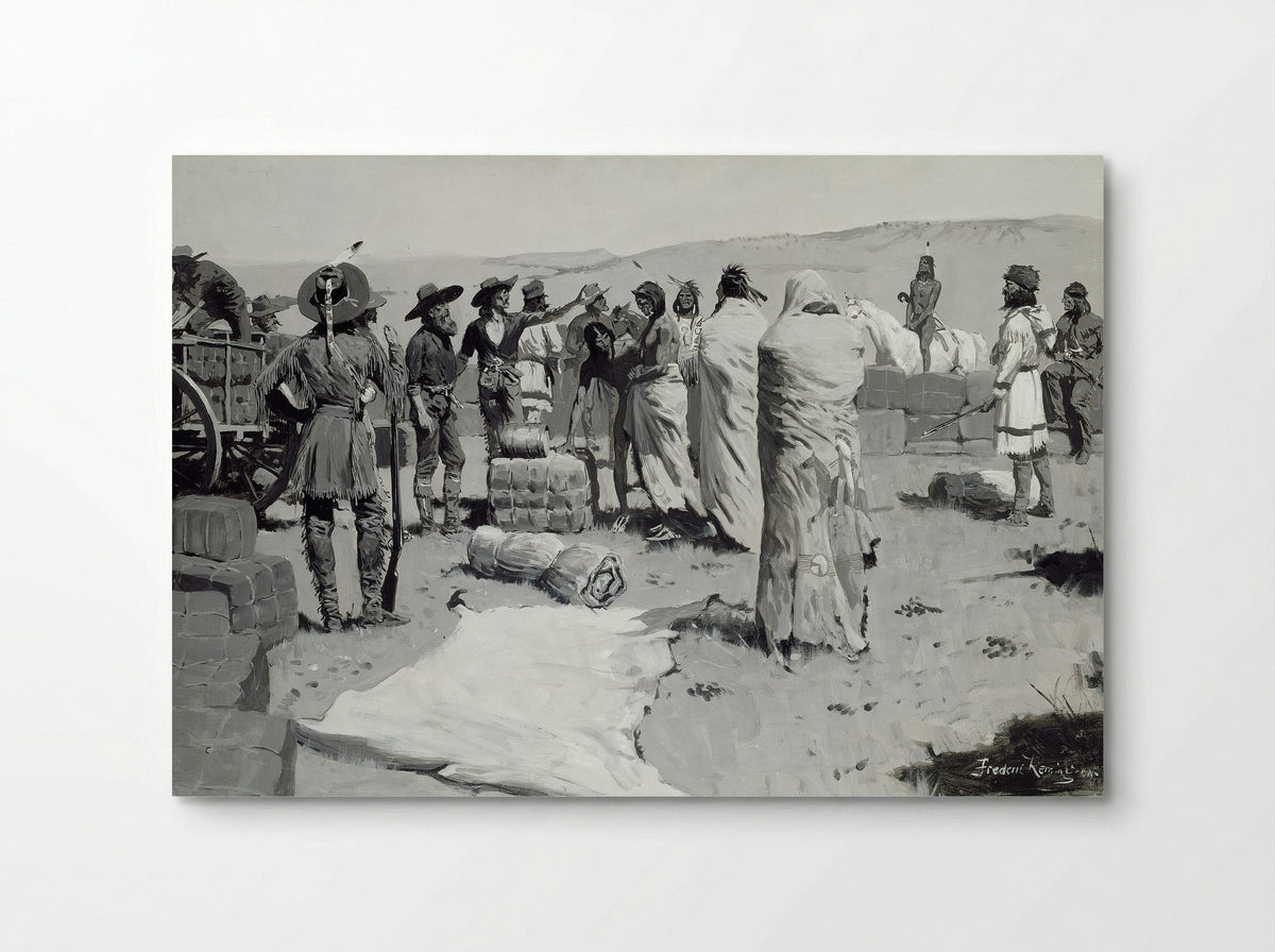 The Interpreter Waved at the Youth - Frederic Remington - Poster