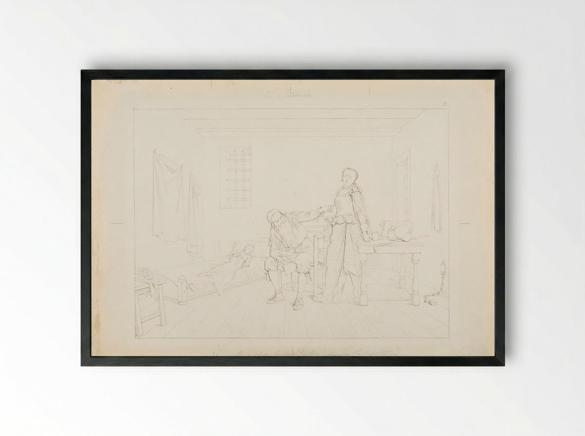 The Interview, from The Scarlet Letter - Felix Octavius Carr Darley - Framed Print Black