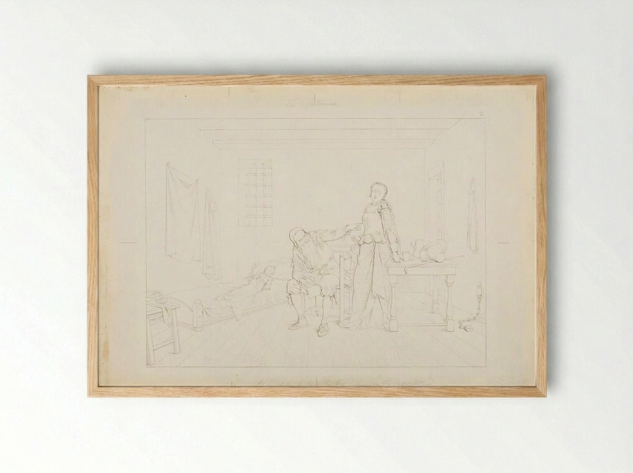 The Interview, from The Scarlet Letter - Felix Octavius Carr Darley - Framed Print Wood