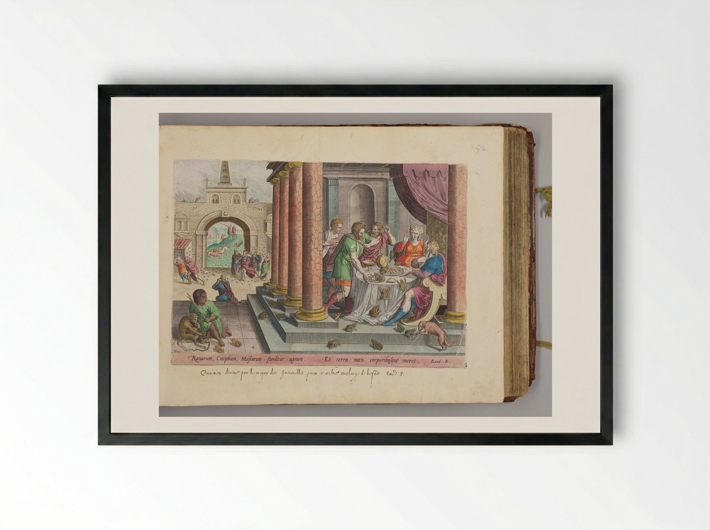 The Invasion of the Frogs - Johann Sadeler I - Framed Print Black