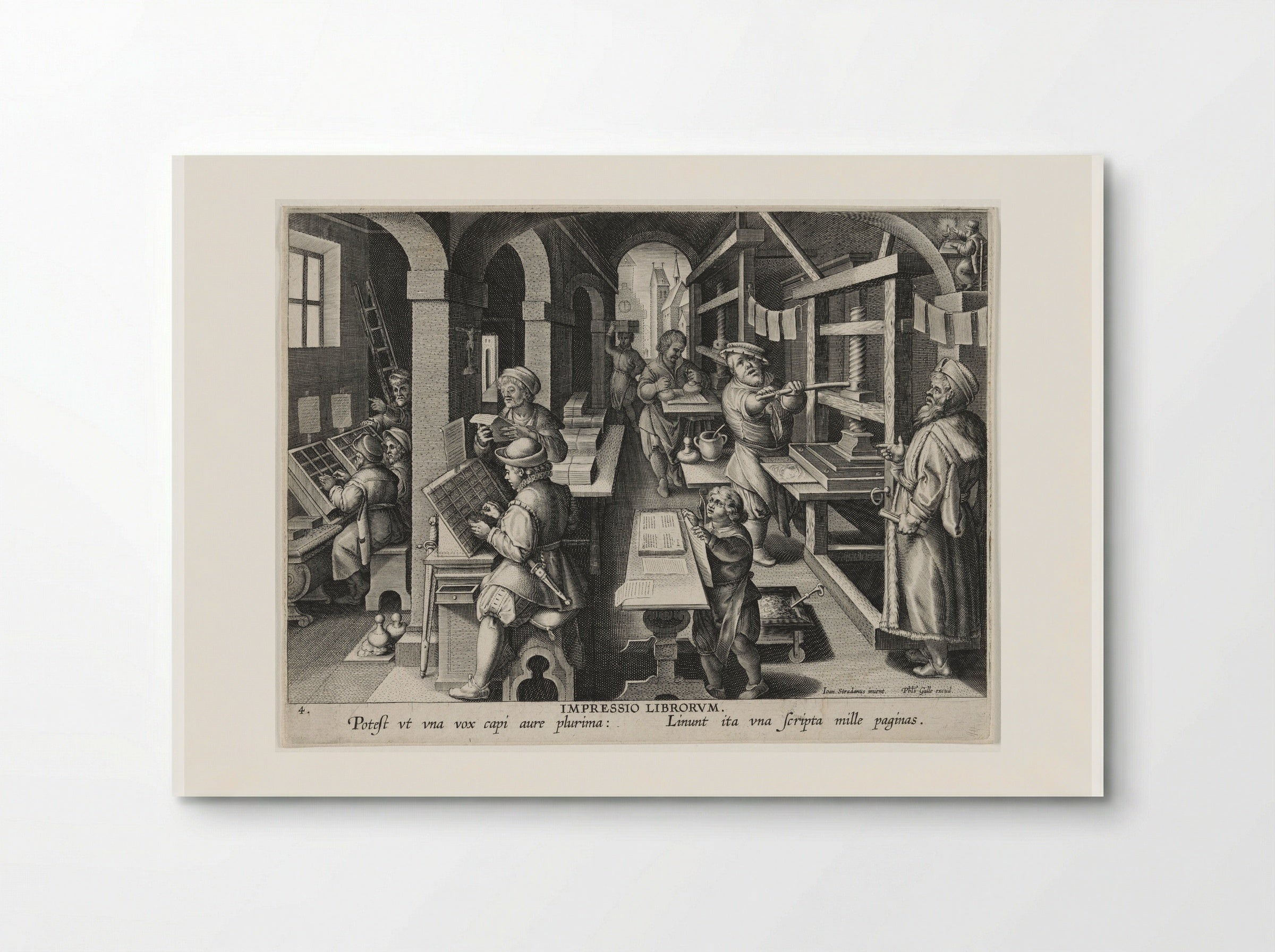 The Invention of Book Printing - Theodoor Galle - Poster