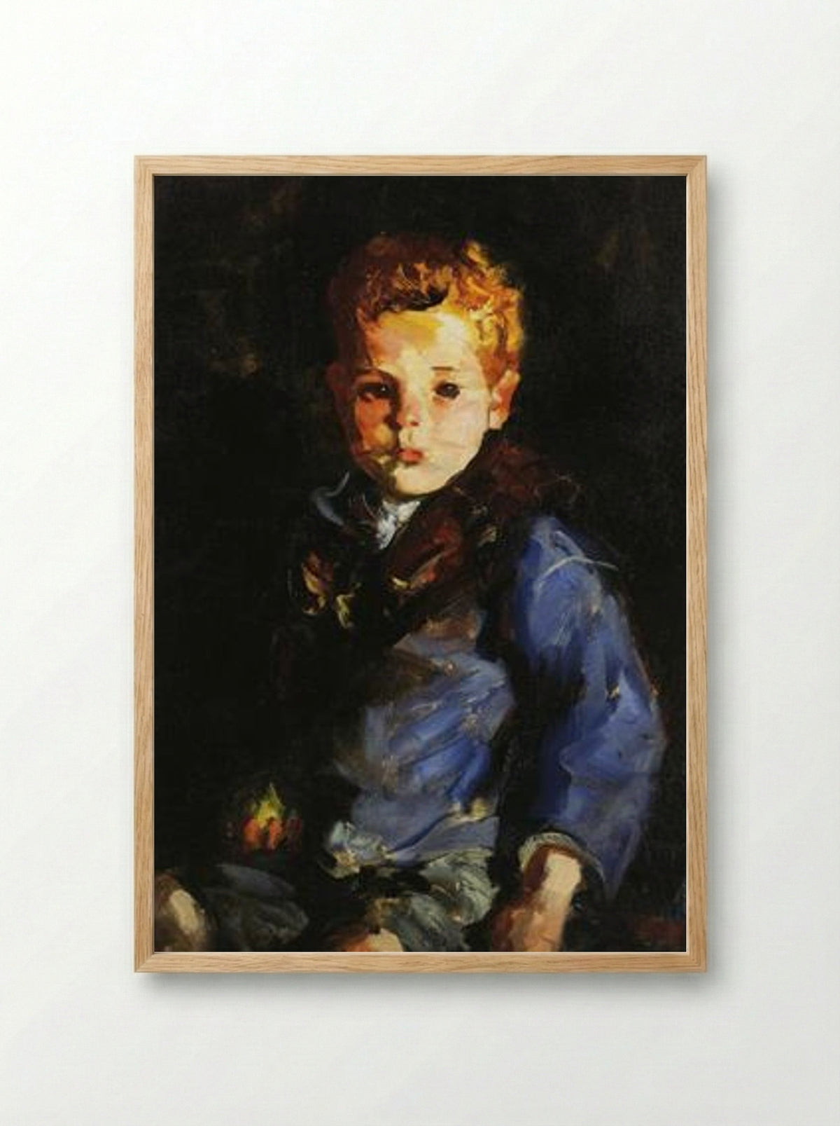 The Irish Boy in Blue Denim - Anthony Lavelle - Framed Print Wood