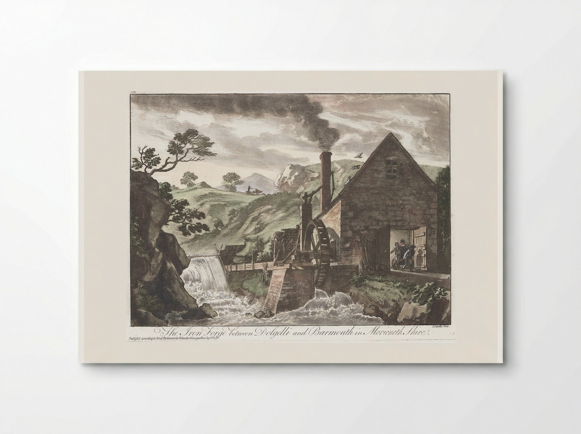 The Iron Forge between Dolgelli and Barmouth in Merioneth Shire - Paul Sandby - Poster