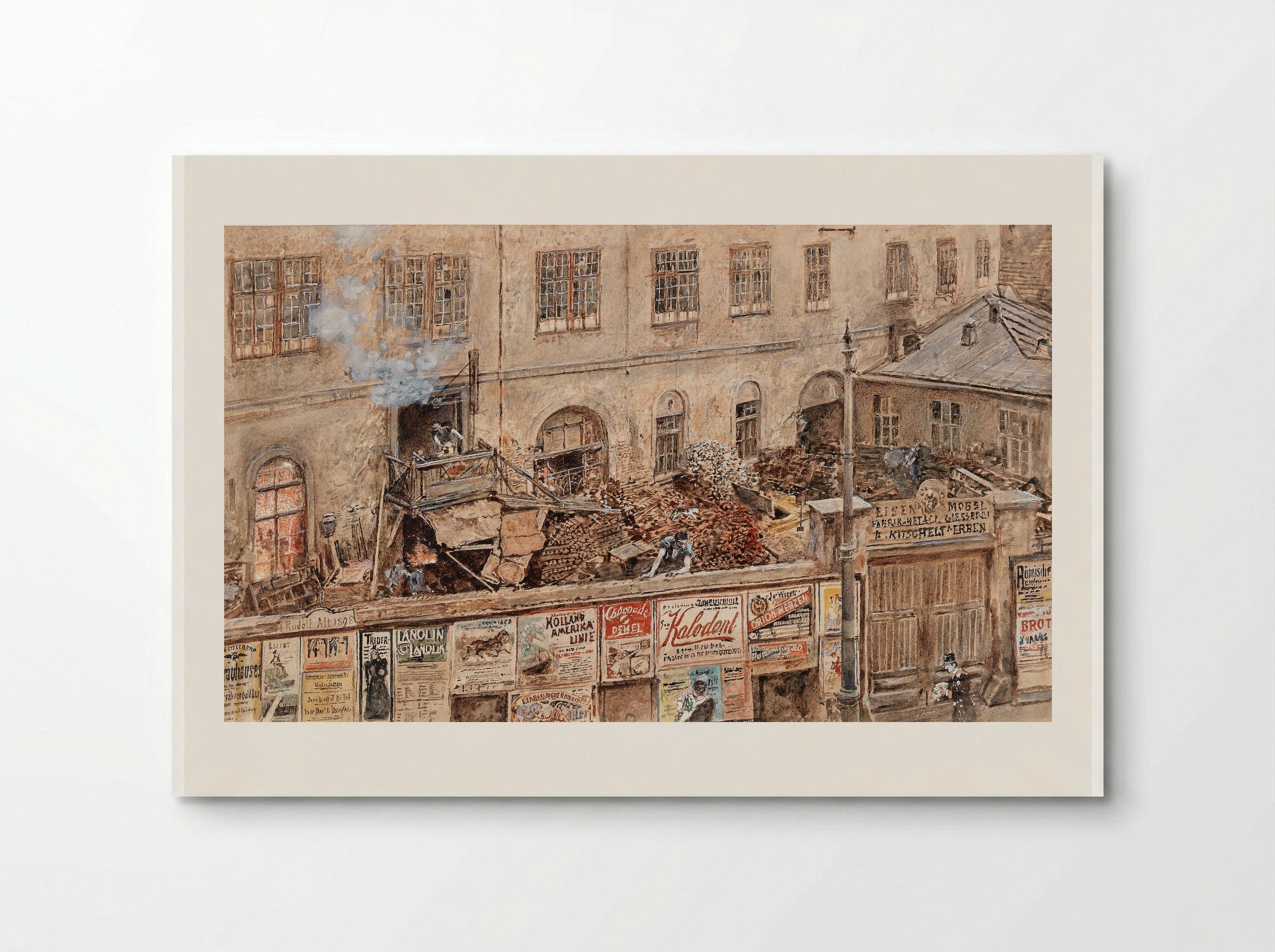 The Iron Foundry in Kitschelt Skodagasse in Vienna - Rudolf von Alt - Poster