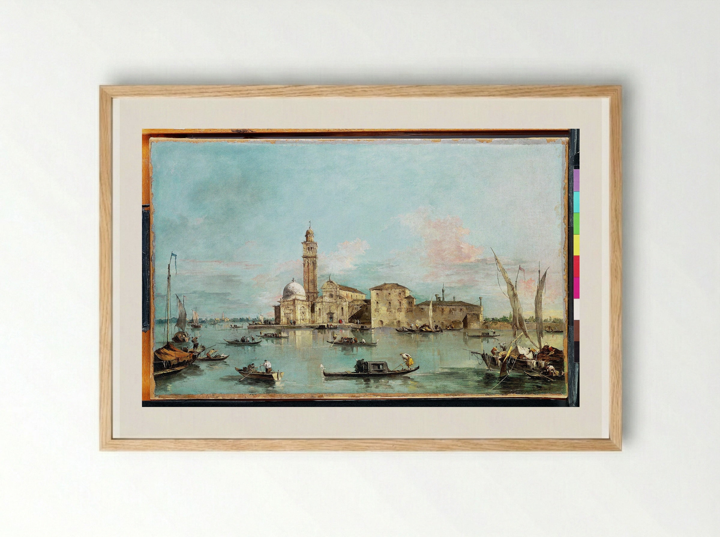 The Island of San Michele, Venice - Francesco Guardi - Framed Print Wood