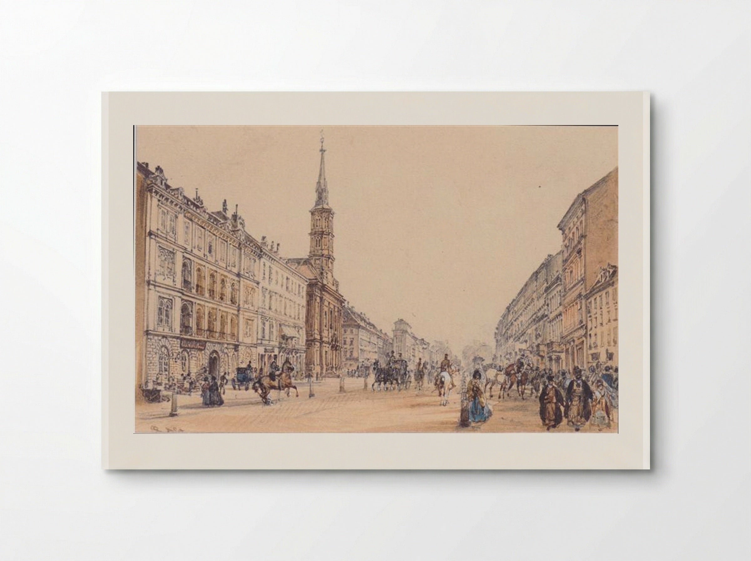 The Jägerzeile in Vienna - Rudolf von Alt - Poster