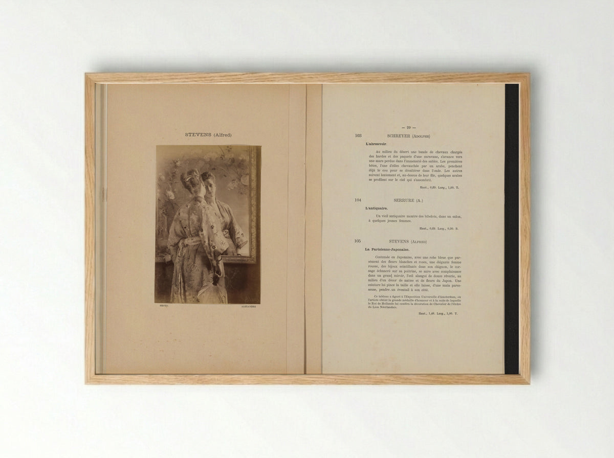 The Japanese Parisian - Alfred Stevens - Framed Print Wood