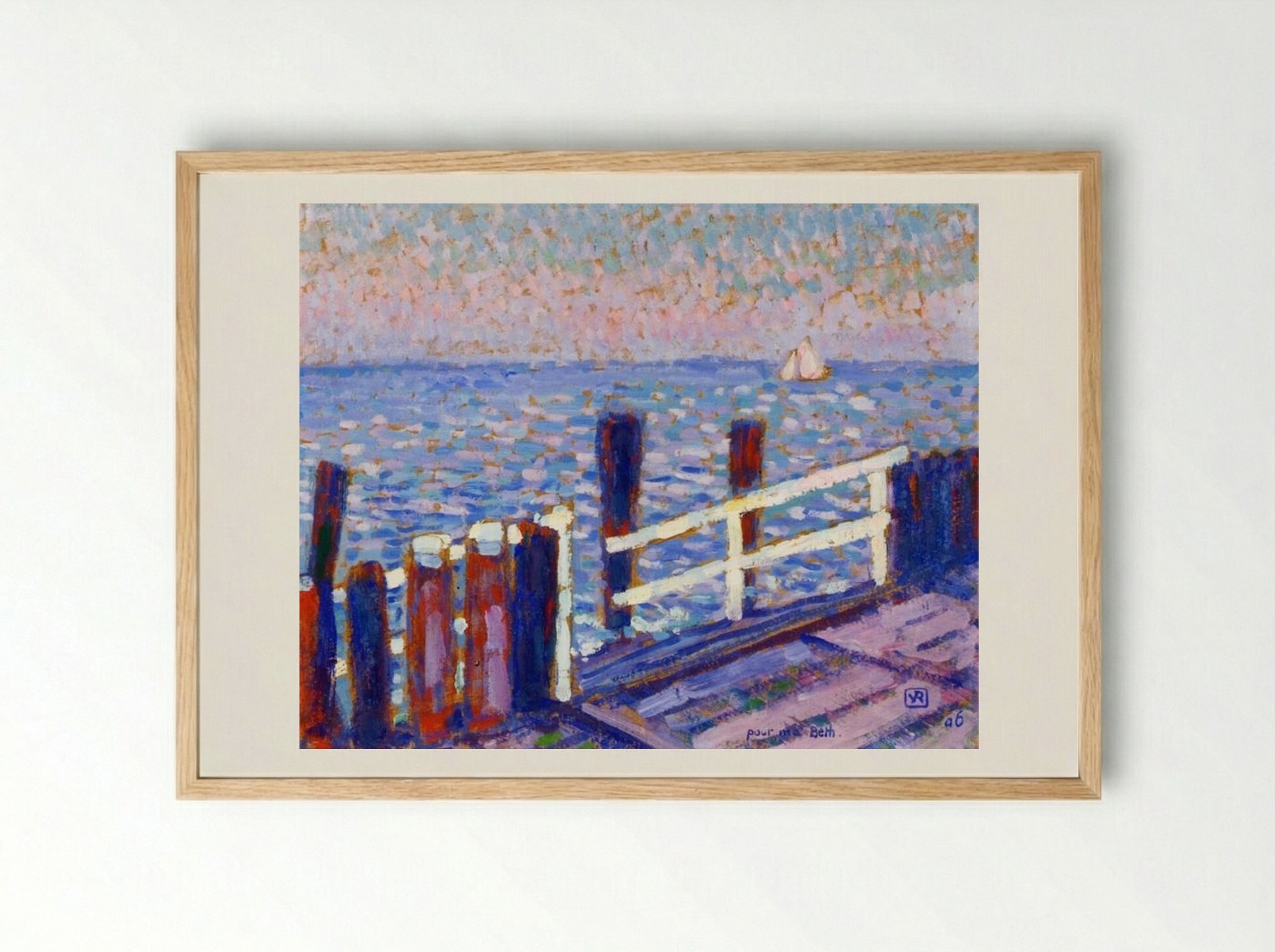 The Jetty - Théo van Rysselberghe - Framed Print Wood