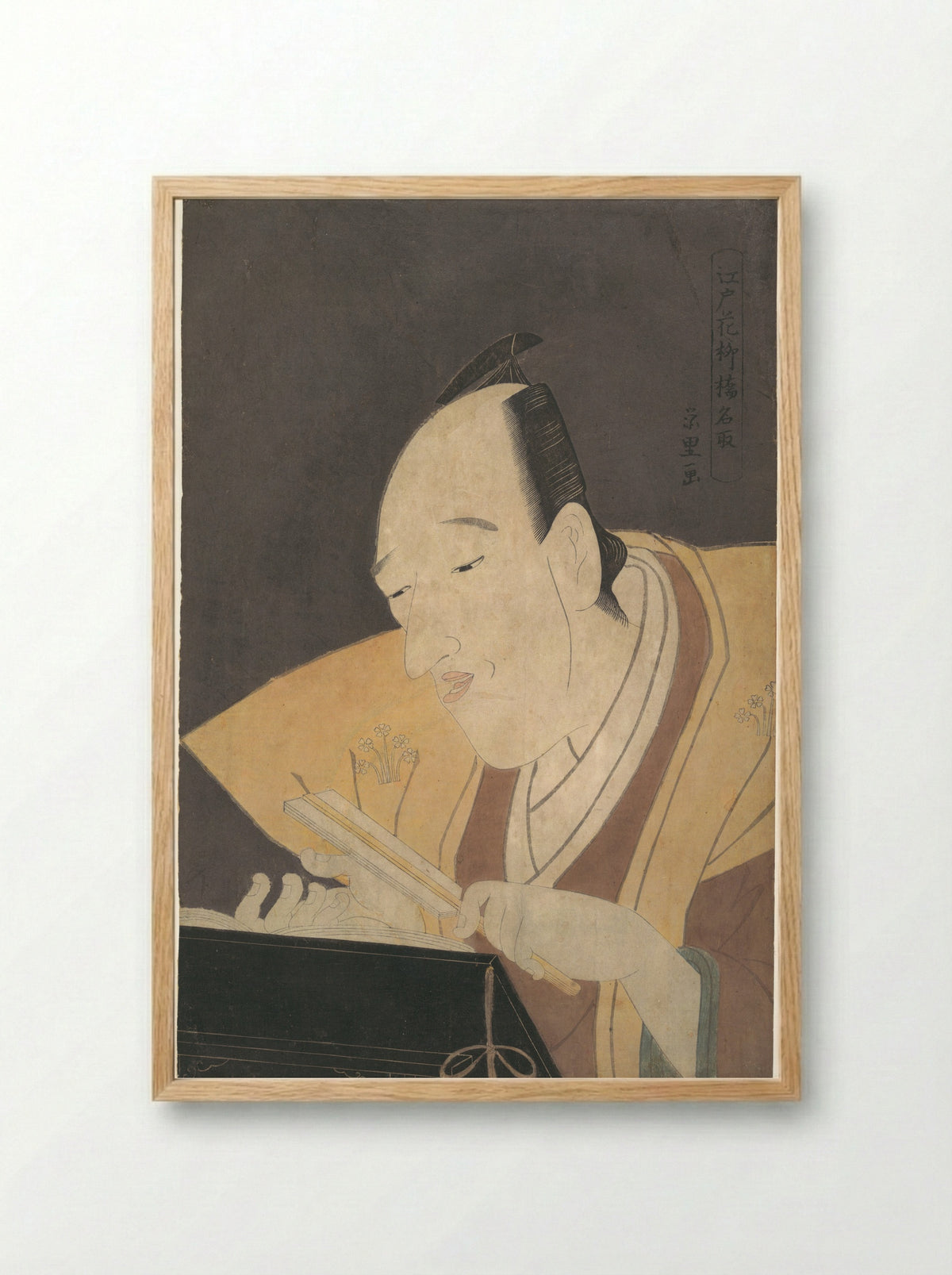 The Jo-ruri Narrator Tomimoto Buzendaya - Chōkyōsai Eiri - Framed Print Wood