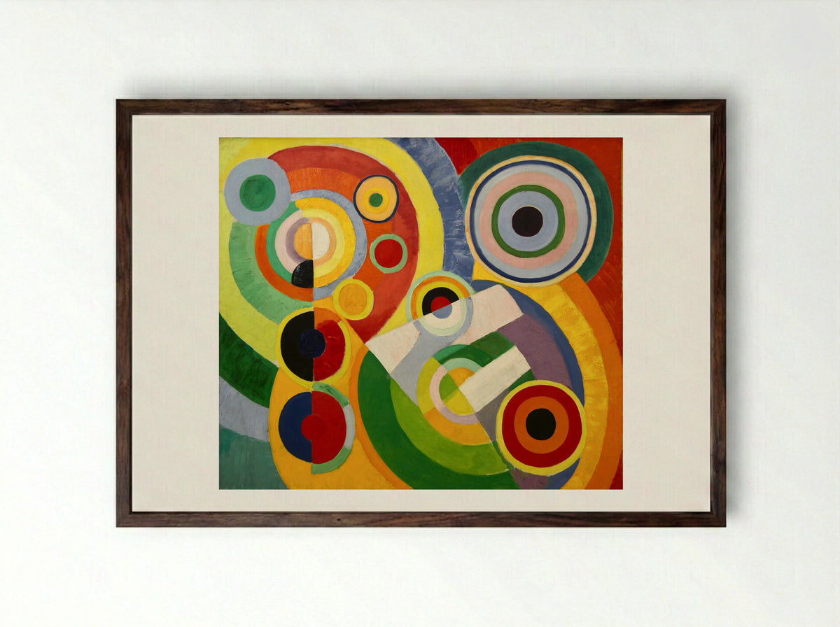 The Joy of Life - Robert Delaunay - Framed Print Dark Wood
