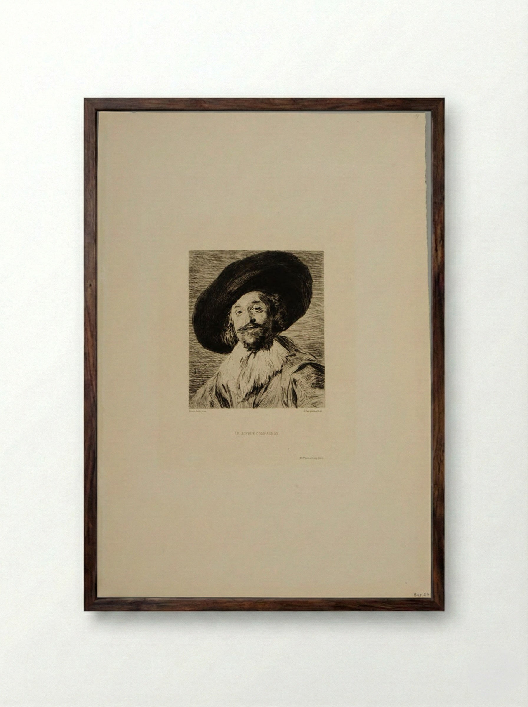 The Joyous Playmate - Jules Ferdinand Jacquemart - Framed Print Dark Wood