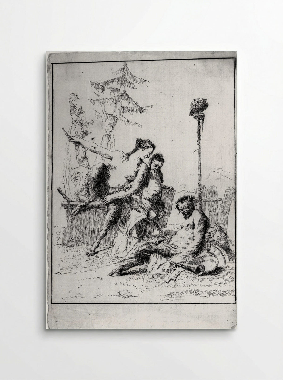 The Joyous Satyr and His Family - Giovanni Battista Tiepolo - Poster