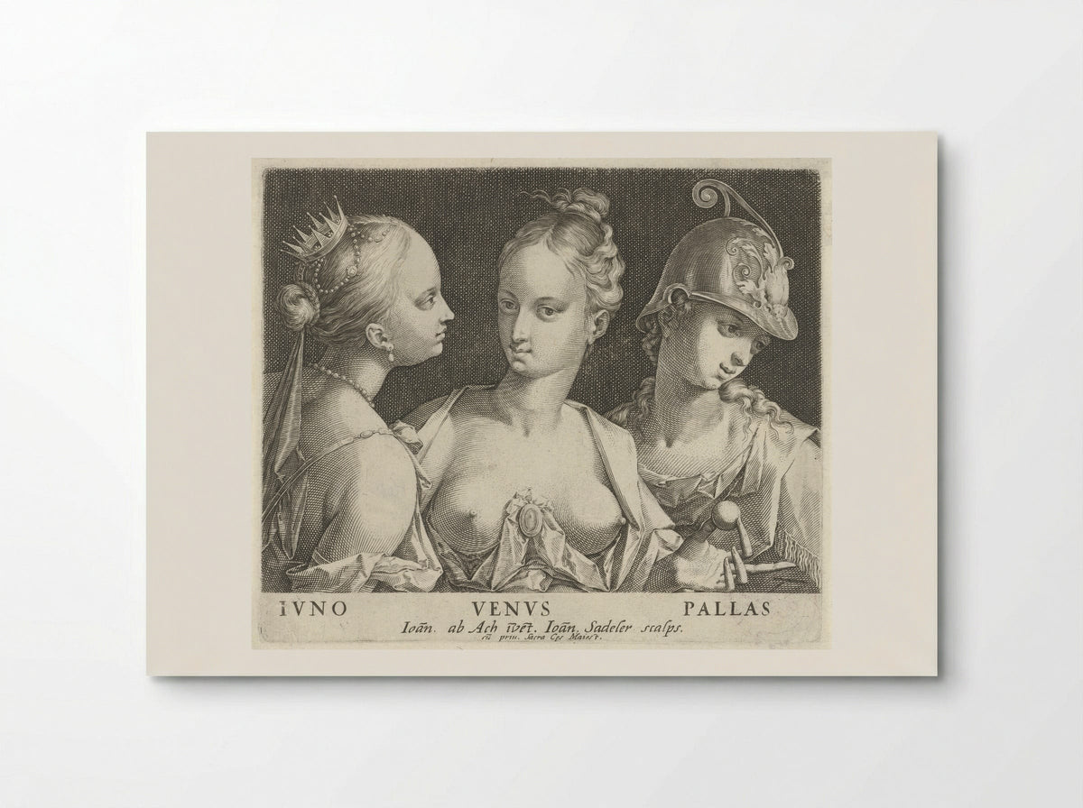 The Judgement of Paris: Juno, Venus, and Pallas - Johann Sadeler I - Poster
