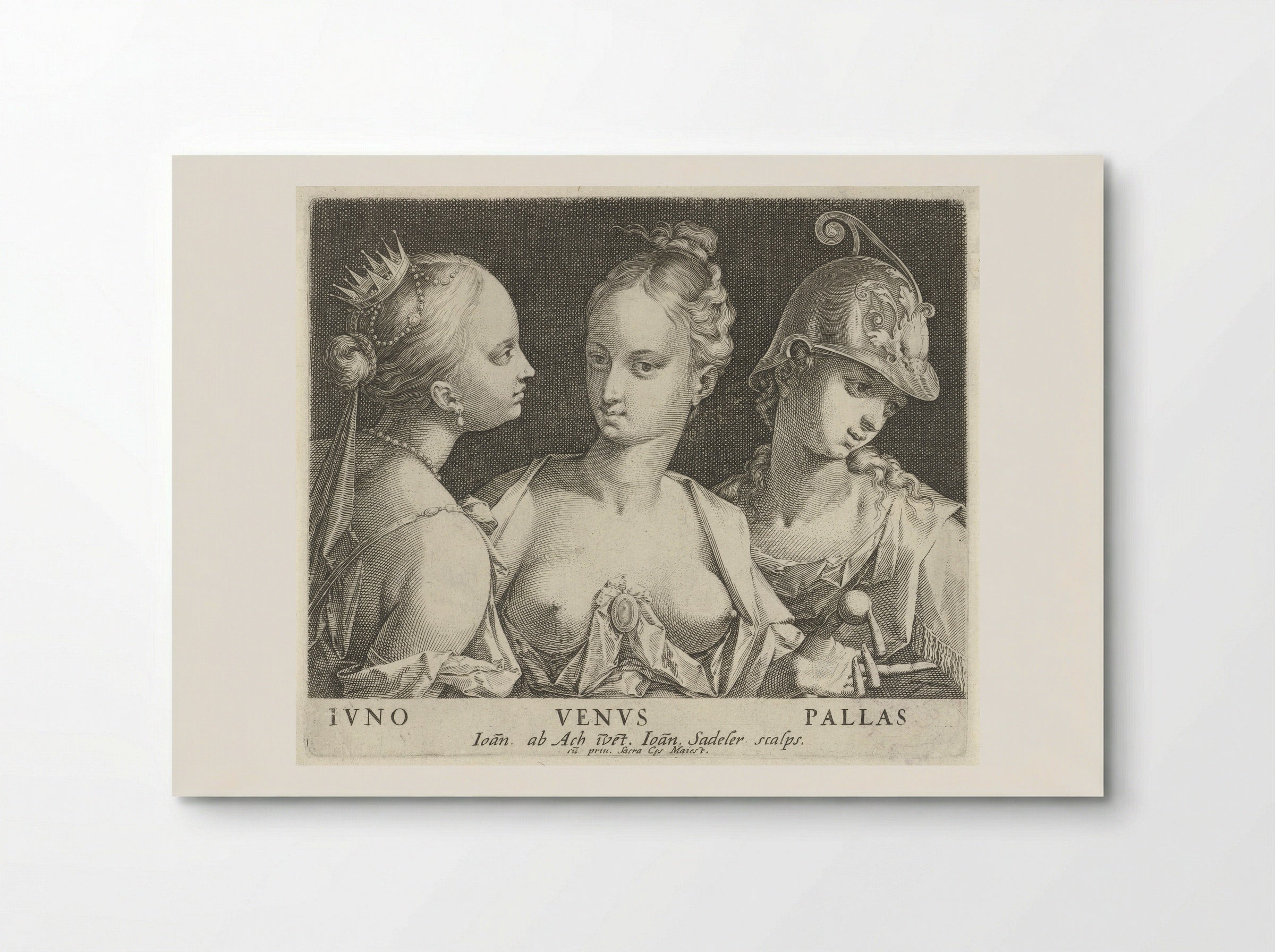 The Judgement of Paris: Juno, Venus, and Pallas - Johann Sadeler I - Poster