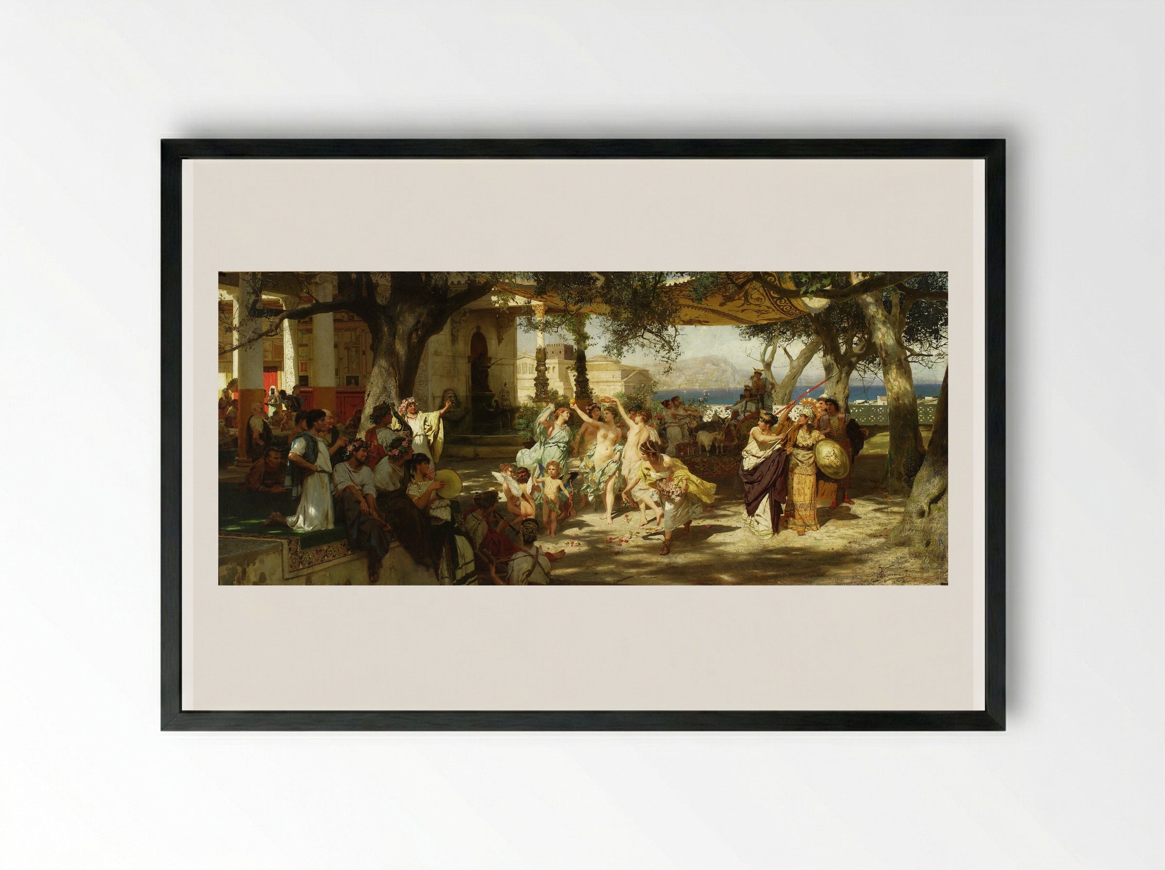 The Judgement of Paris - Henryk Siemiradzki - Framed Print Black