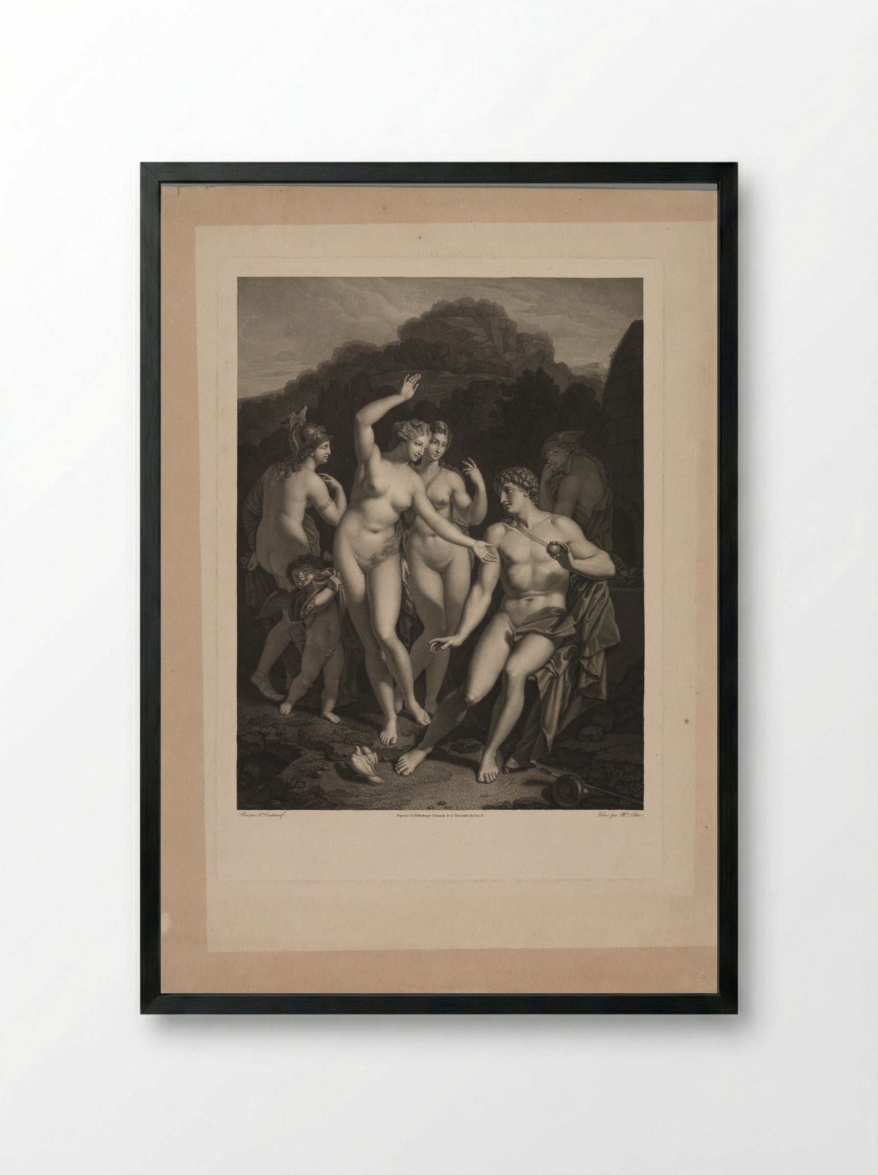The Judgement of Paris - Maurice Blot - Framed Print Black