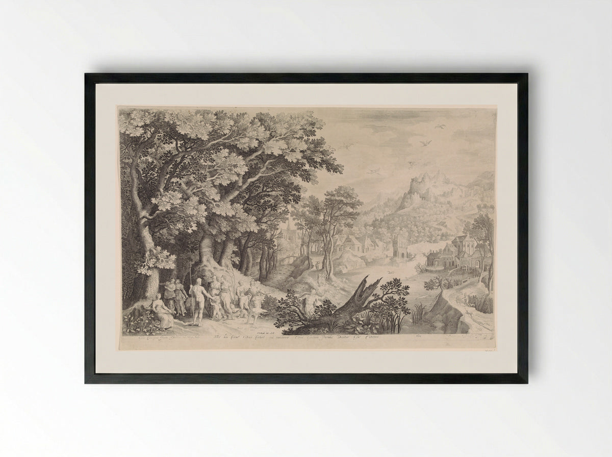 The Judgement of Paris - Fine Art Print - Framed Print Black