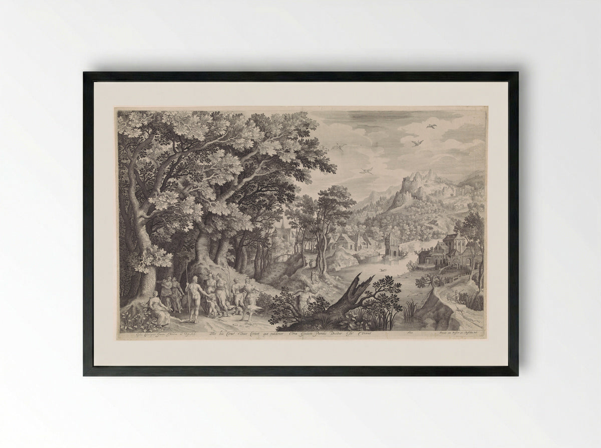 The Judgement of Paris - Jan Saenredam - Framed Print Black