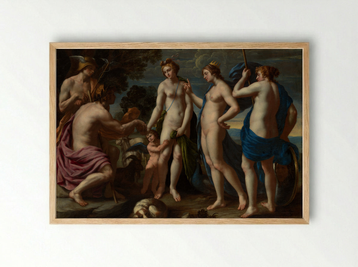 The Judgment of Paris - Alessandro Turchi - Framed Print Wood