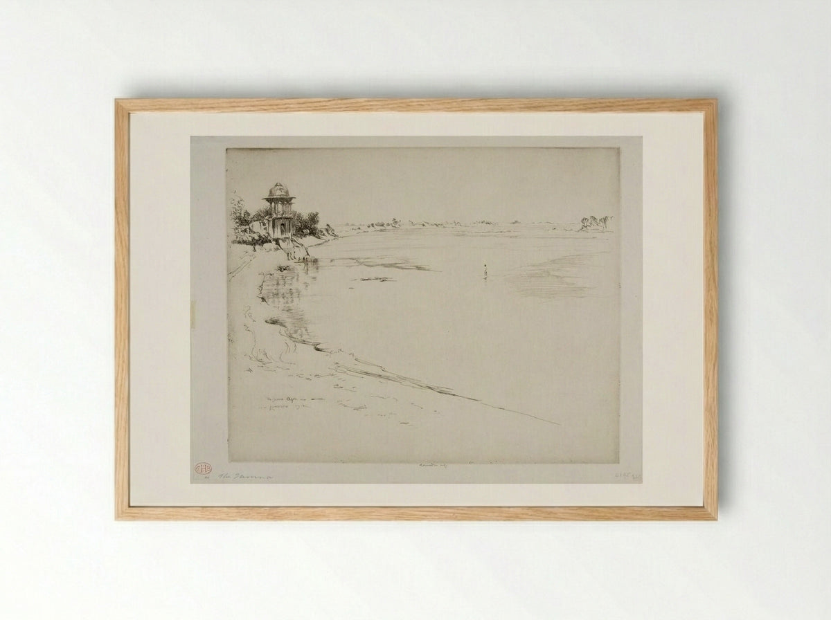 The Jumna, Agra - Ernest Stephen Lumsden - Framed Print Wood