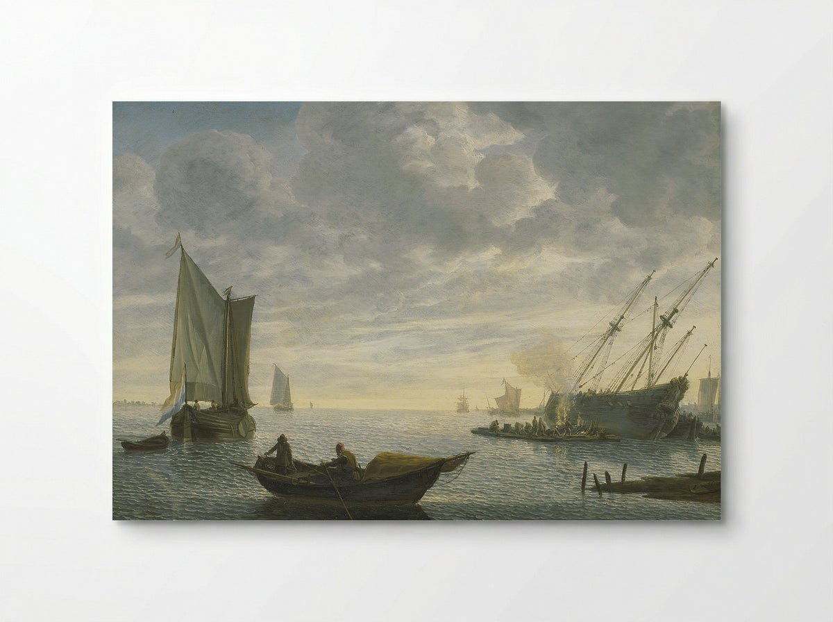 The Keelhauling of the Surgeon of Admiral Jan van Nes - Lieve Pietersz. Verschuier - Poster