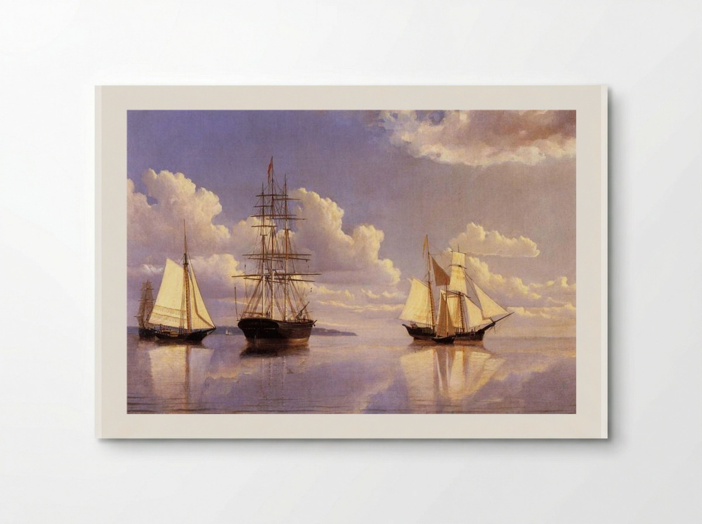 The Kennebec River, Waiting for Wind and Tide - William Bradford - Poster