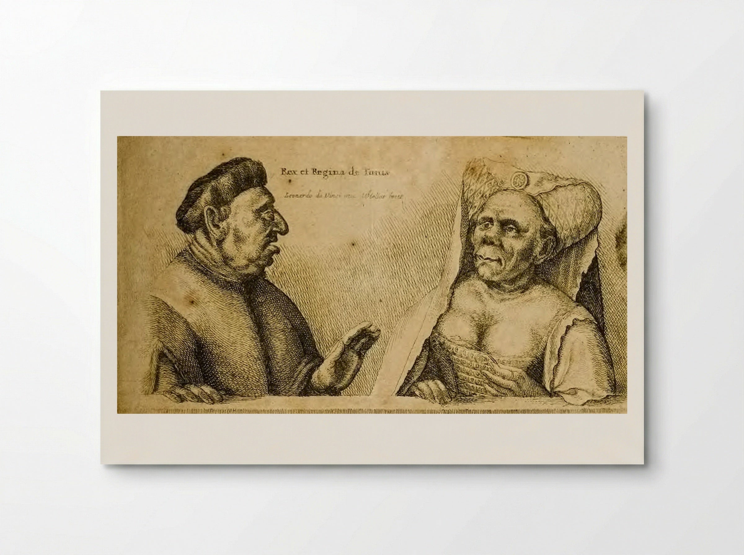 The King and Queen of Tunis - Wenceslaus Hollar - Poster