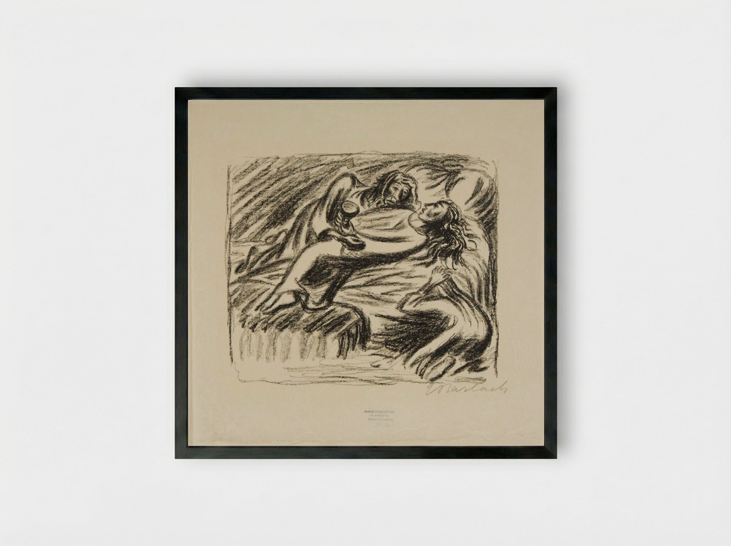 The King in Thule 1 - Ernst Barlach - Framed Print Black