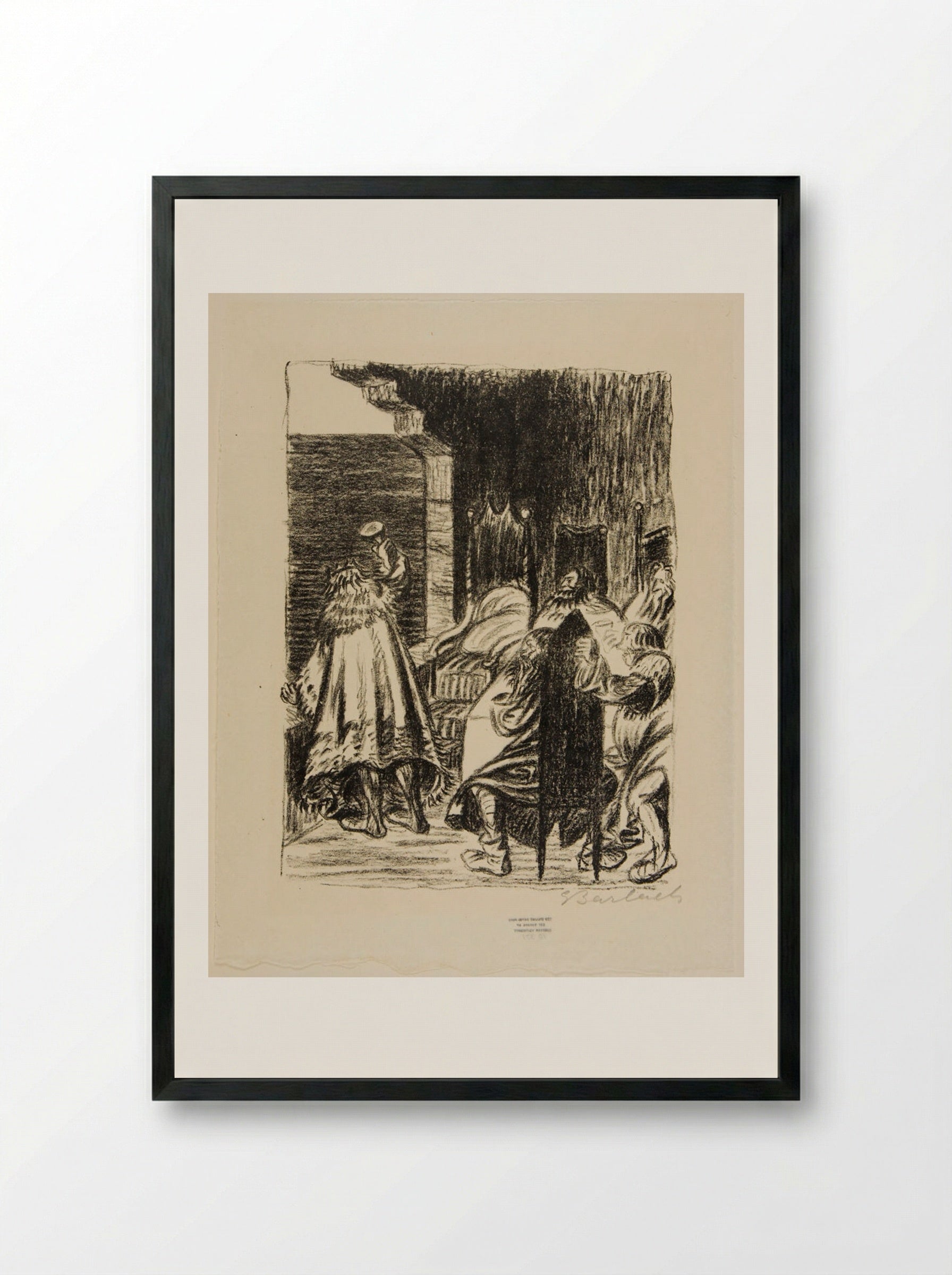 The King in Thule 2 - Ernst Barlach - Framed Print Black