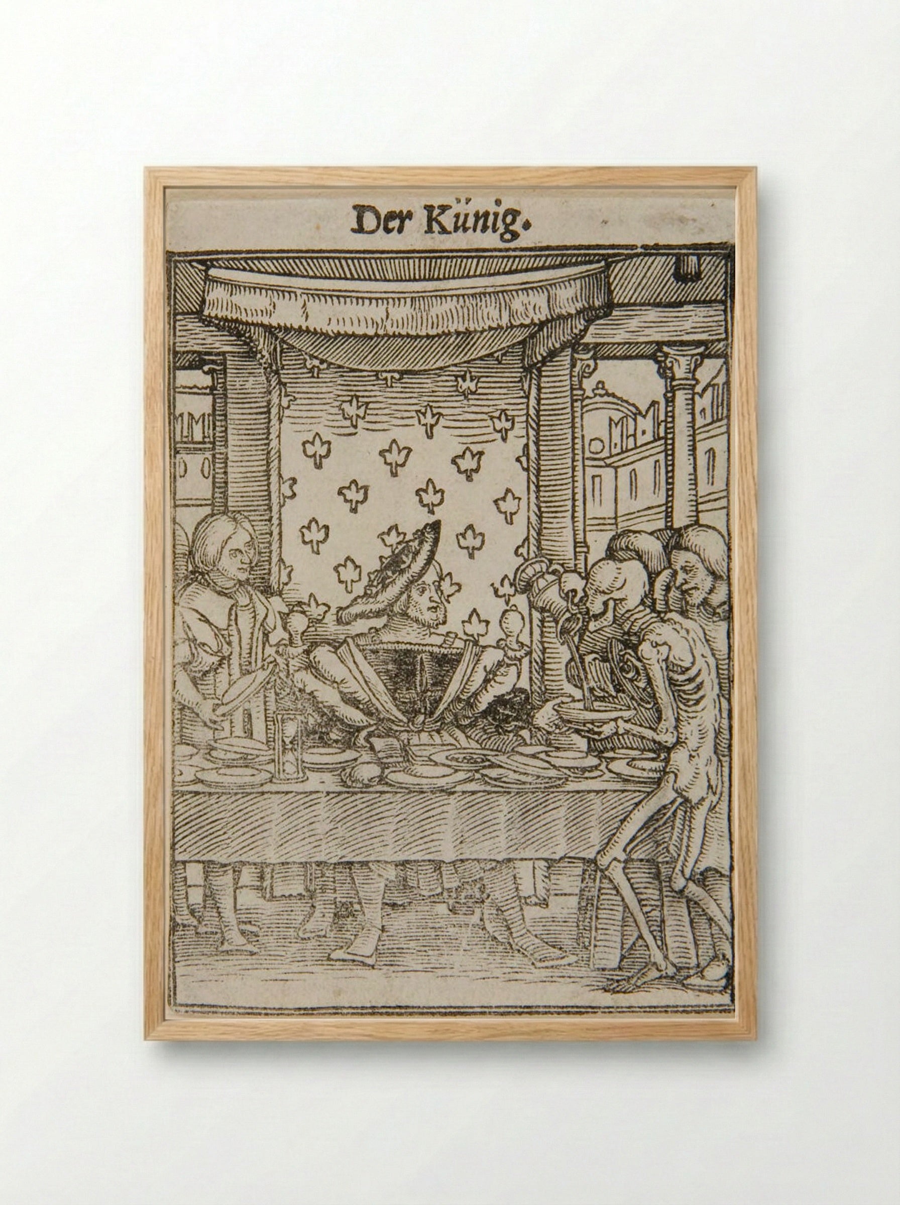 The King - Hans Holbein the Younger - Framed Print Wood
