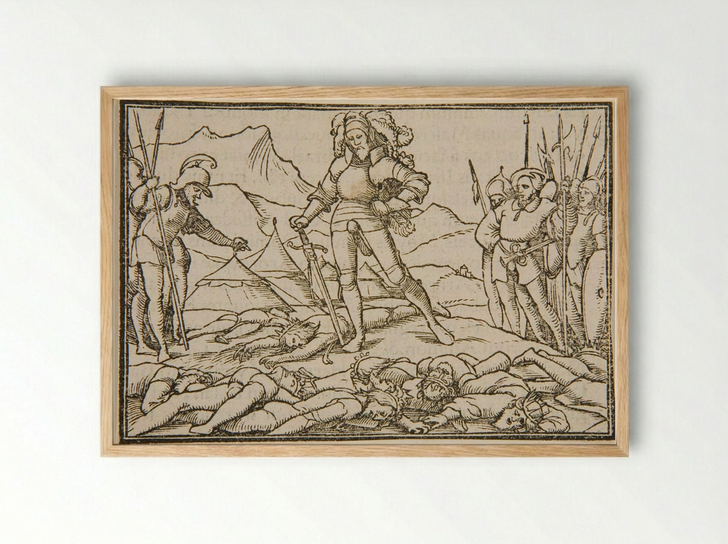 The Kings of Jordan Slain - Hans Holbein the Younger - Framed Print Wood