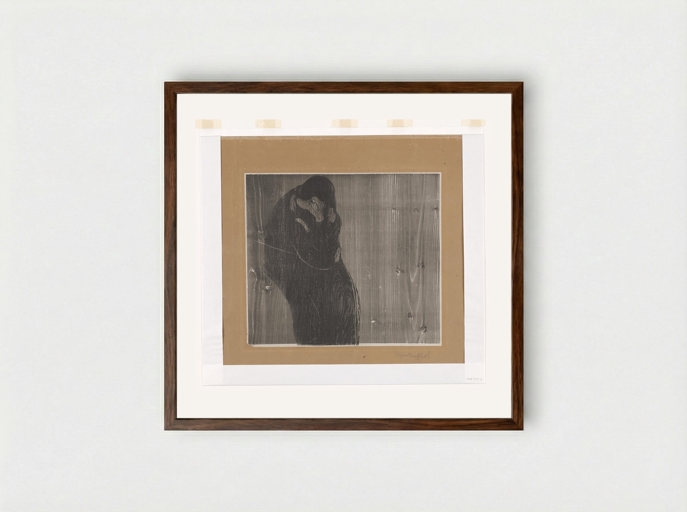 The Kiss III - Edvard Munch - Framed Print Dark Wood