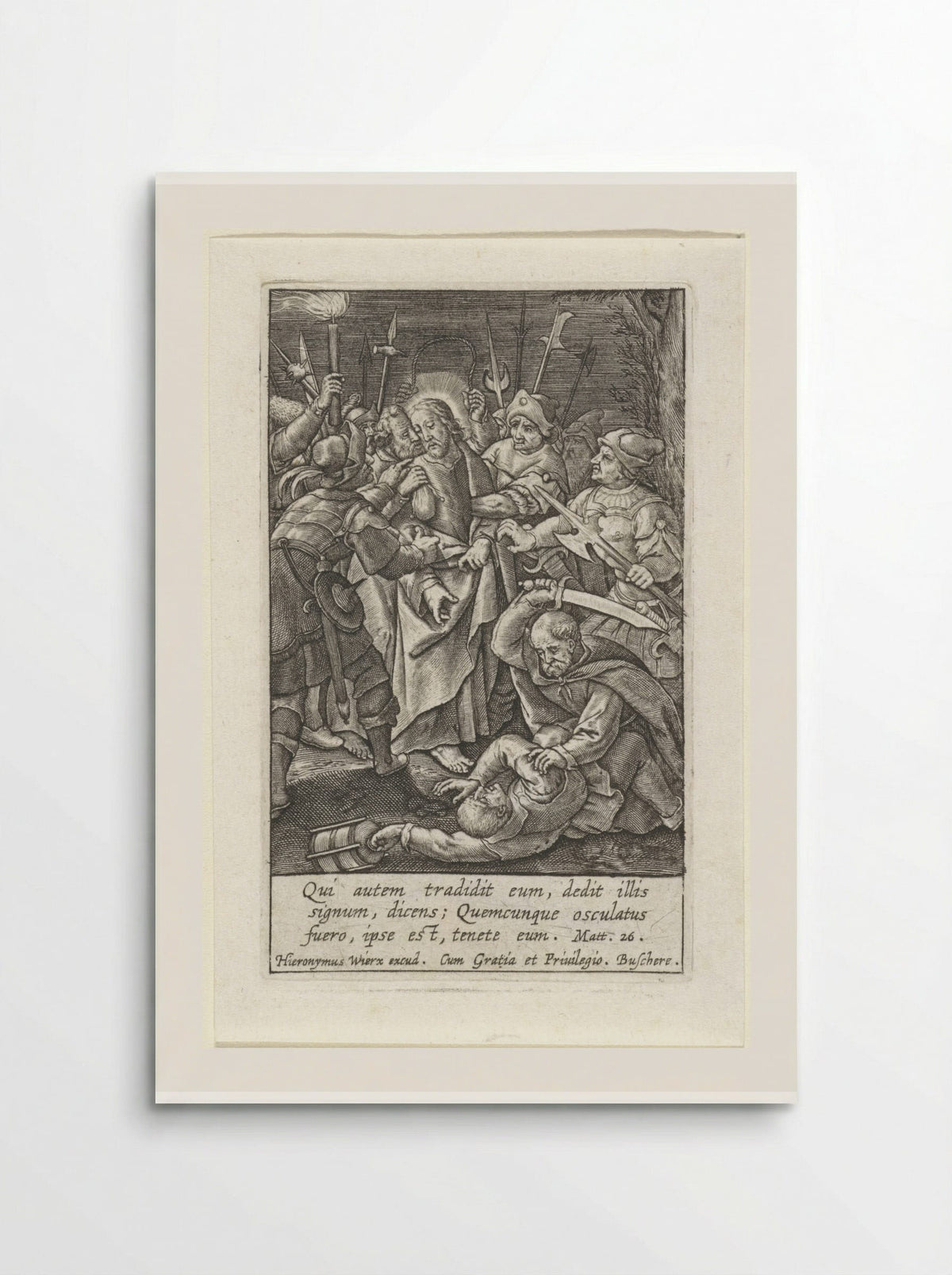 The Kiss of Judas and the Arrest of Christ - Hieronymus Wierix - Poster