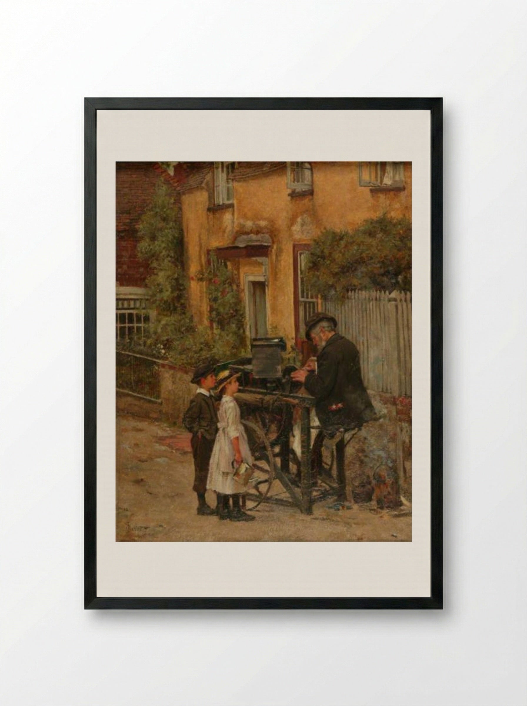 The Knifegrinder - James Charles - Framed Print Black