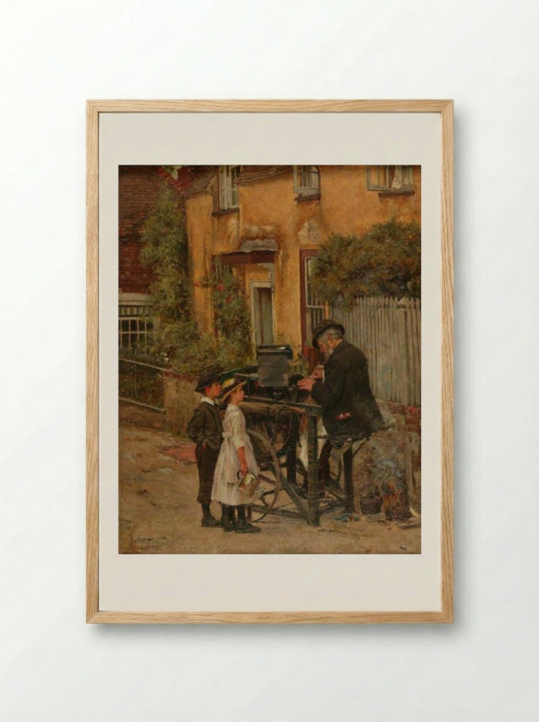 The Knifegrinder - James Charles - Framed Print Wood