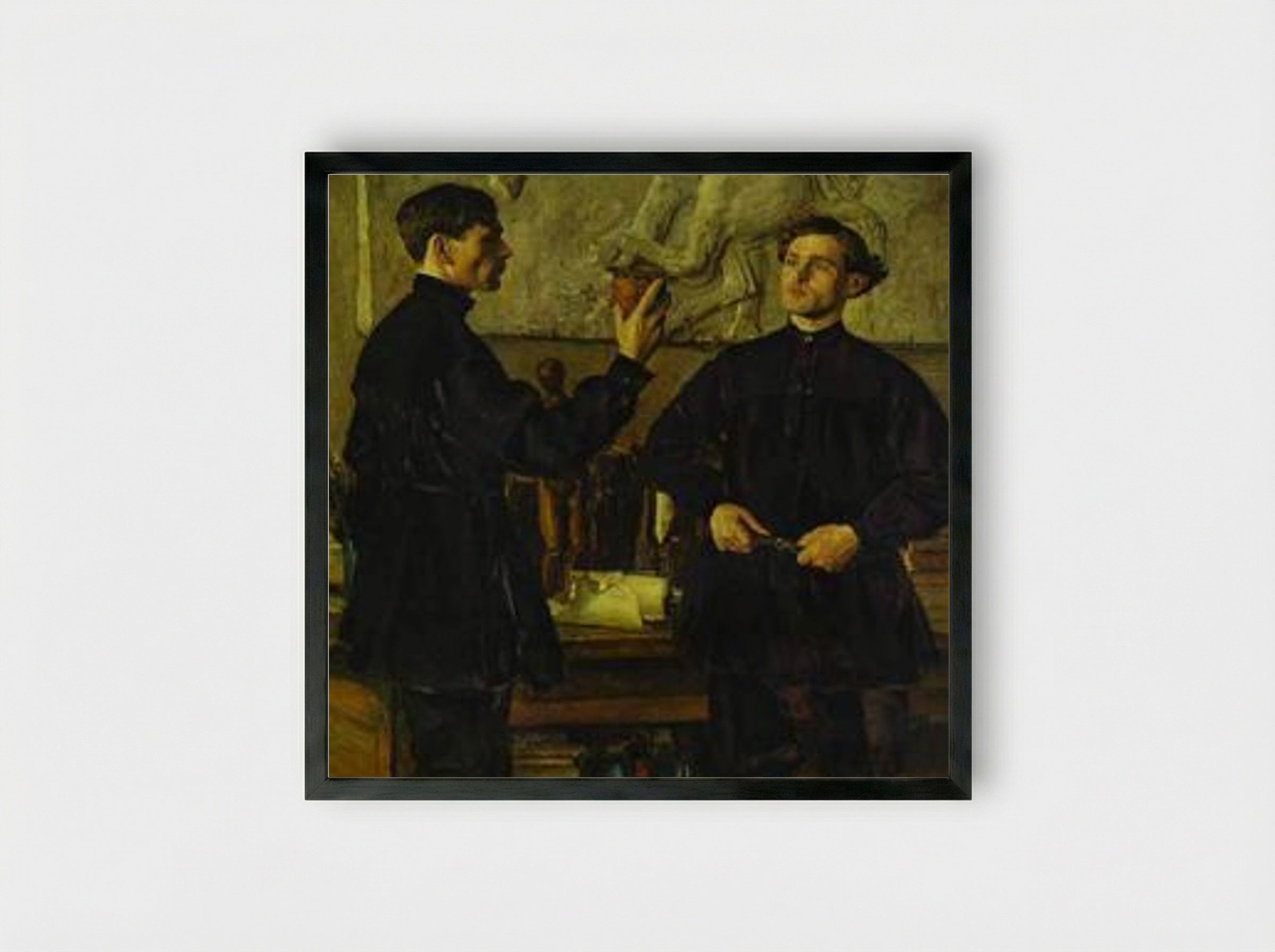 The Korin Brothers - Mikhail Nesterov - Framed Print Black