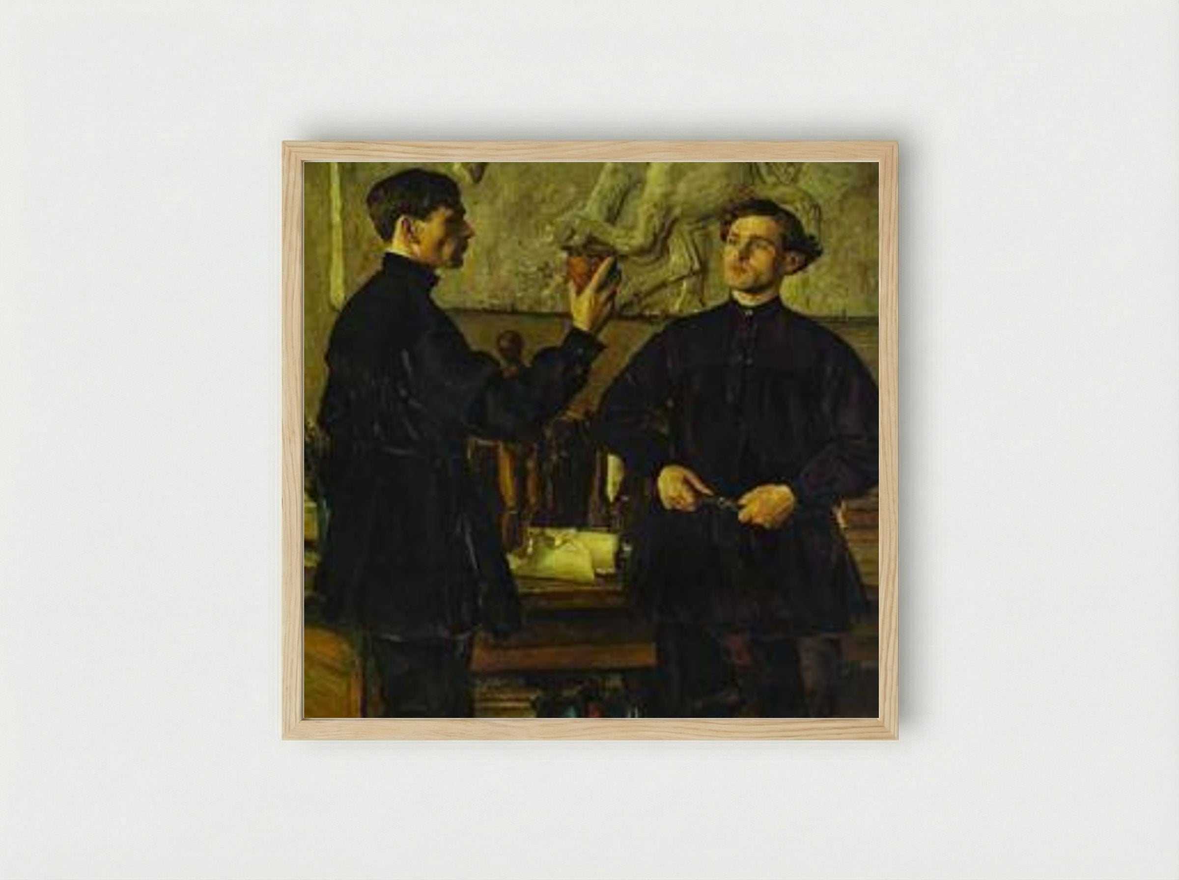 The Korin Brothers - Mikhail Nesterov - Framed Print Wood