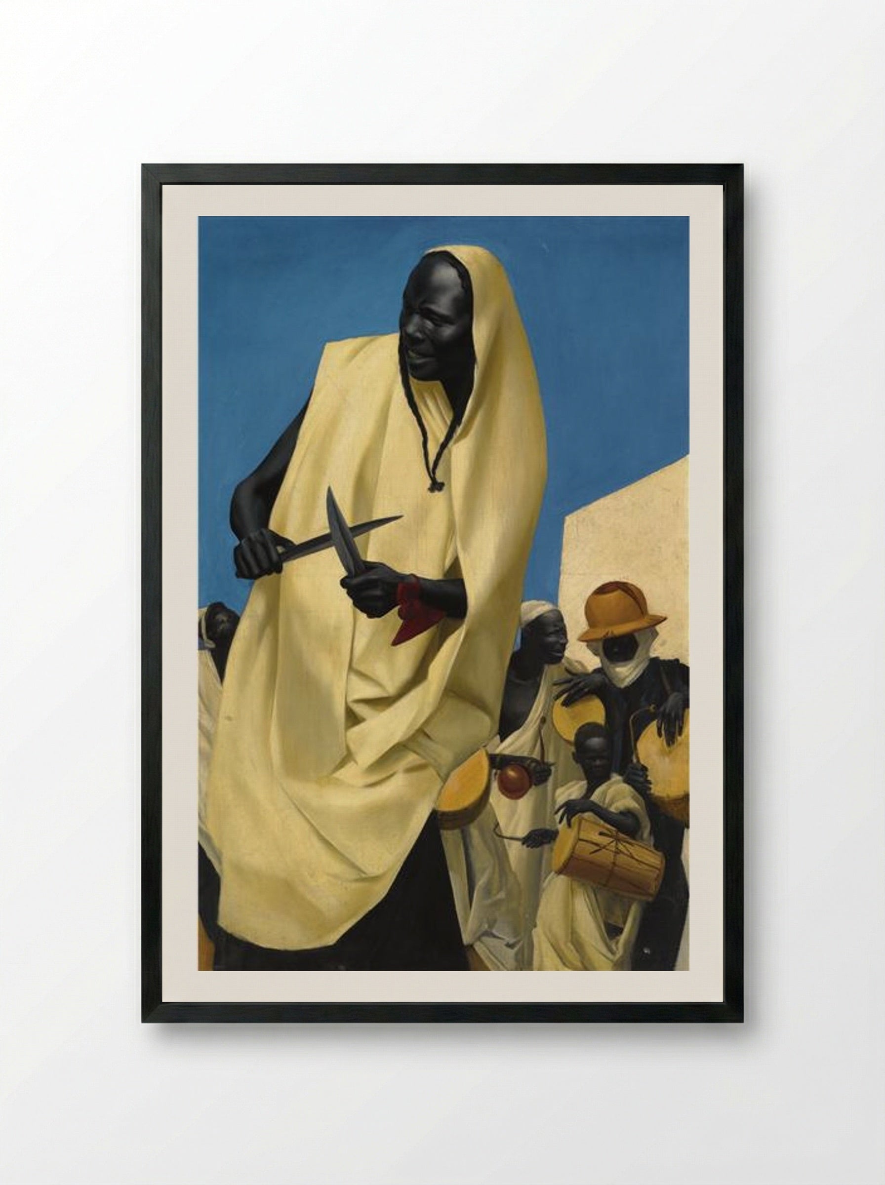 The Kuli-Kuta Dance, Niamey - Alexandre Jacovleff - Framed Print Black