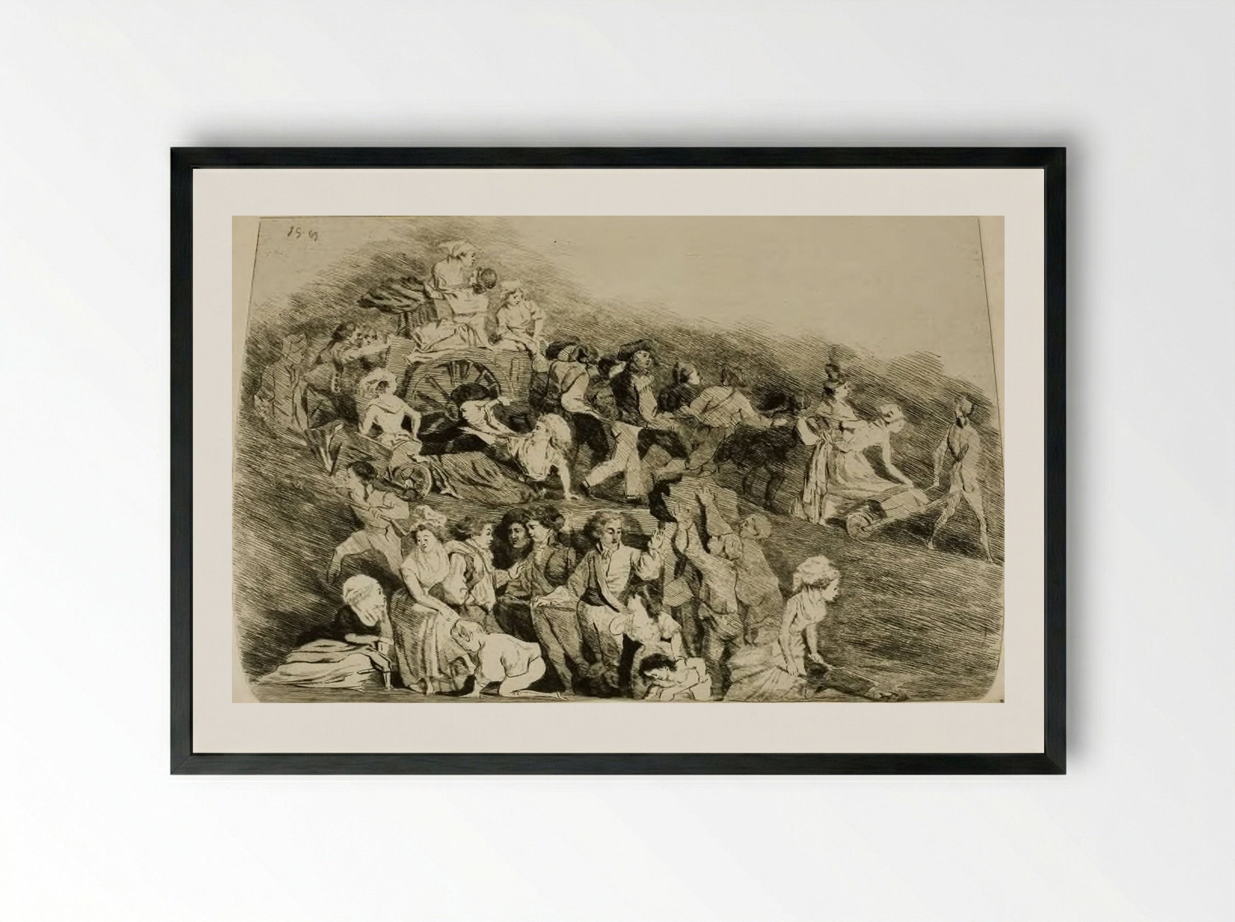 The Labors of the Federation Nationale - Jules de Goncourt - Framed Print Black