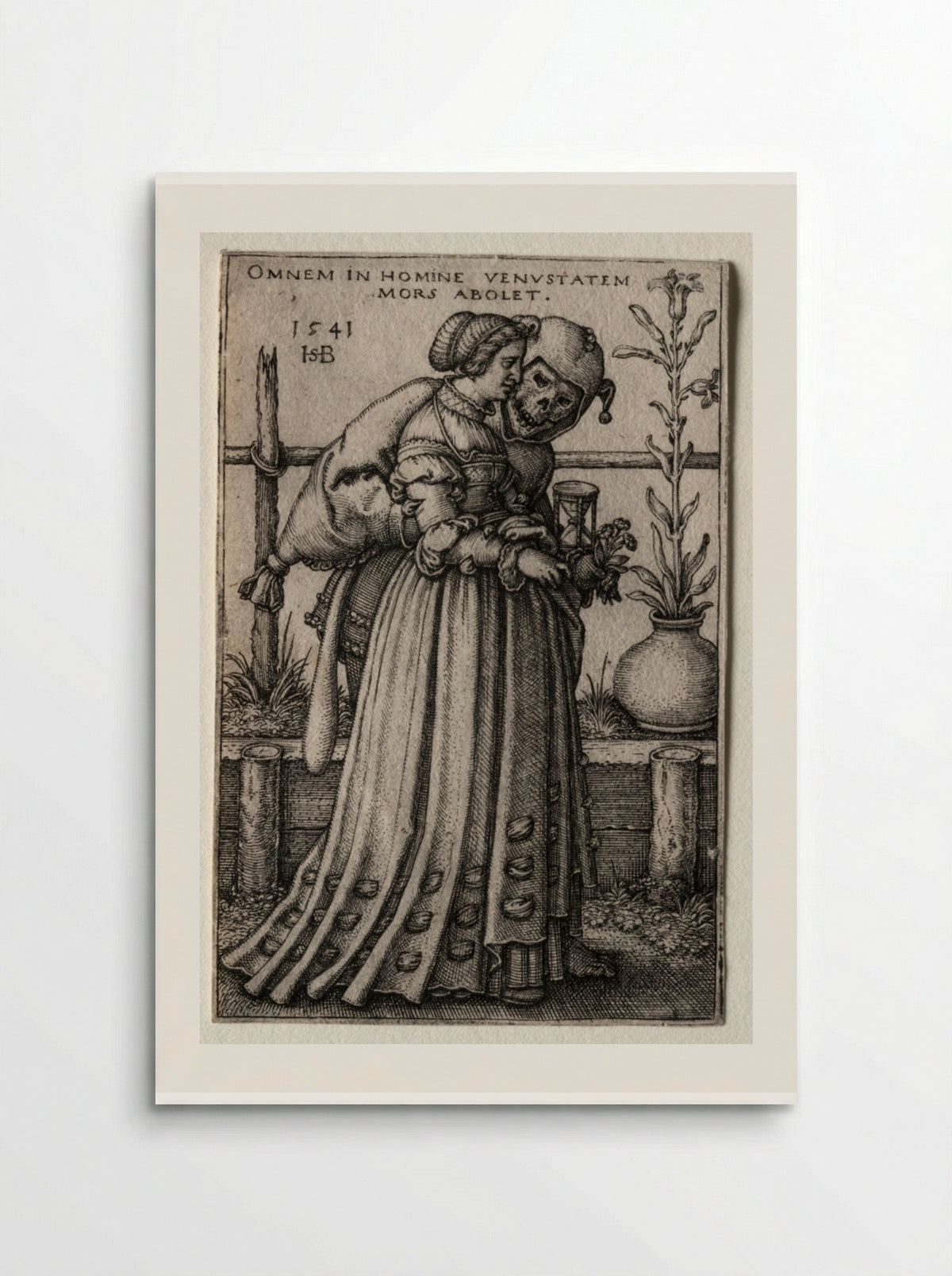 The Lady of Death Masquerading as a Fool - Hans Sebald Beham - Poster