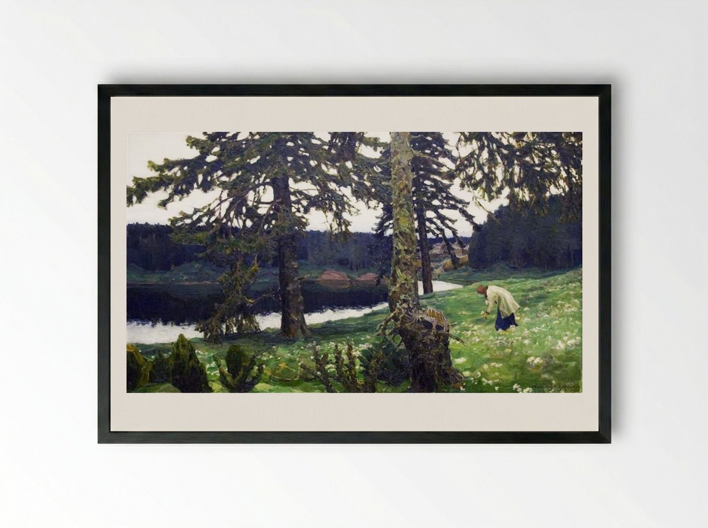 The Lake - Viktor Vasnetsov - Framed Print Black