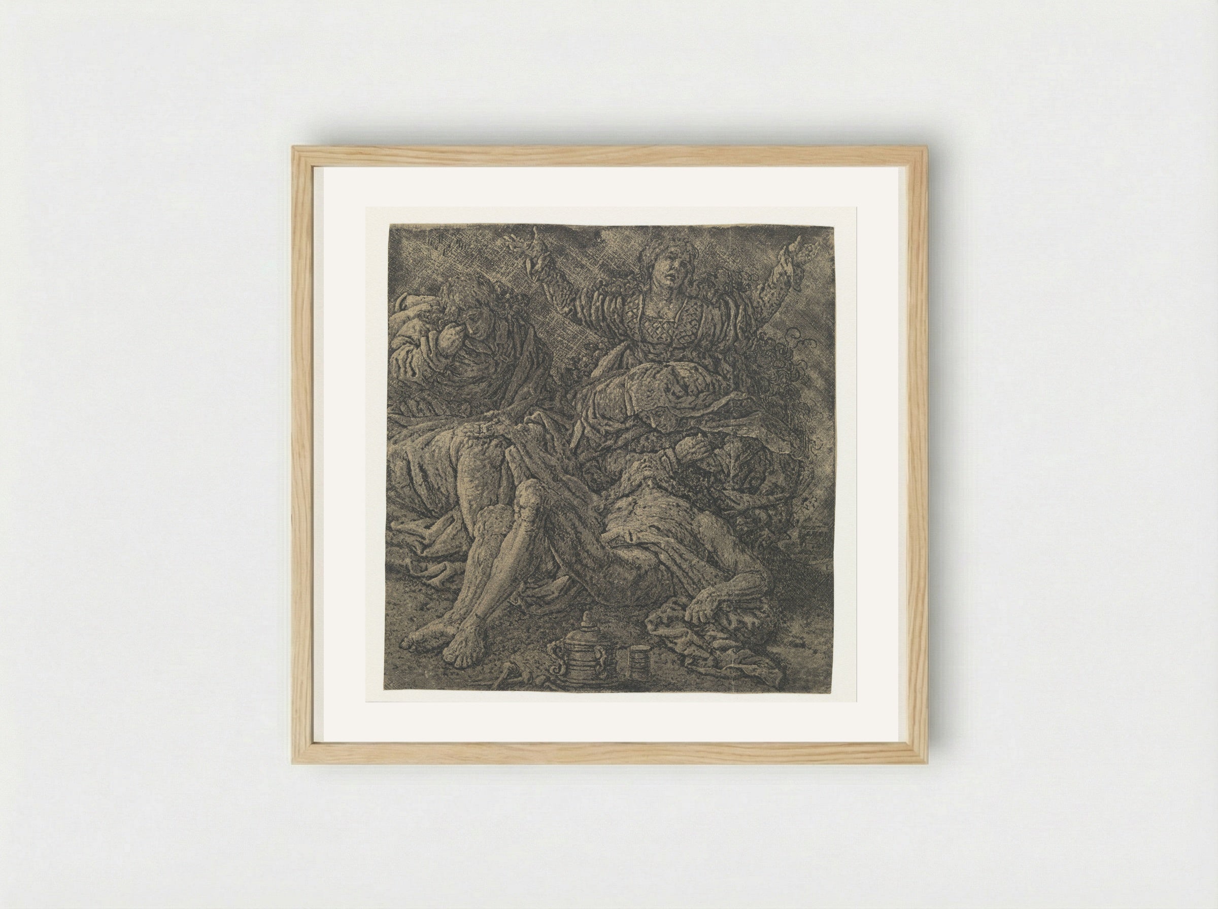 The Lamentation of Christ - Hercules Segers - Framed Print Wood