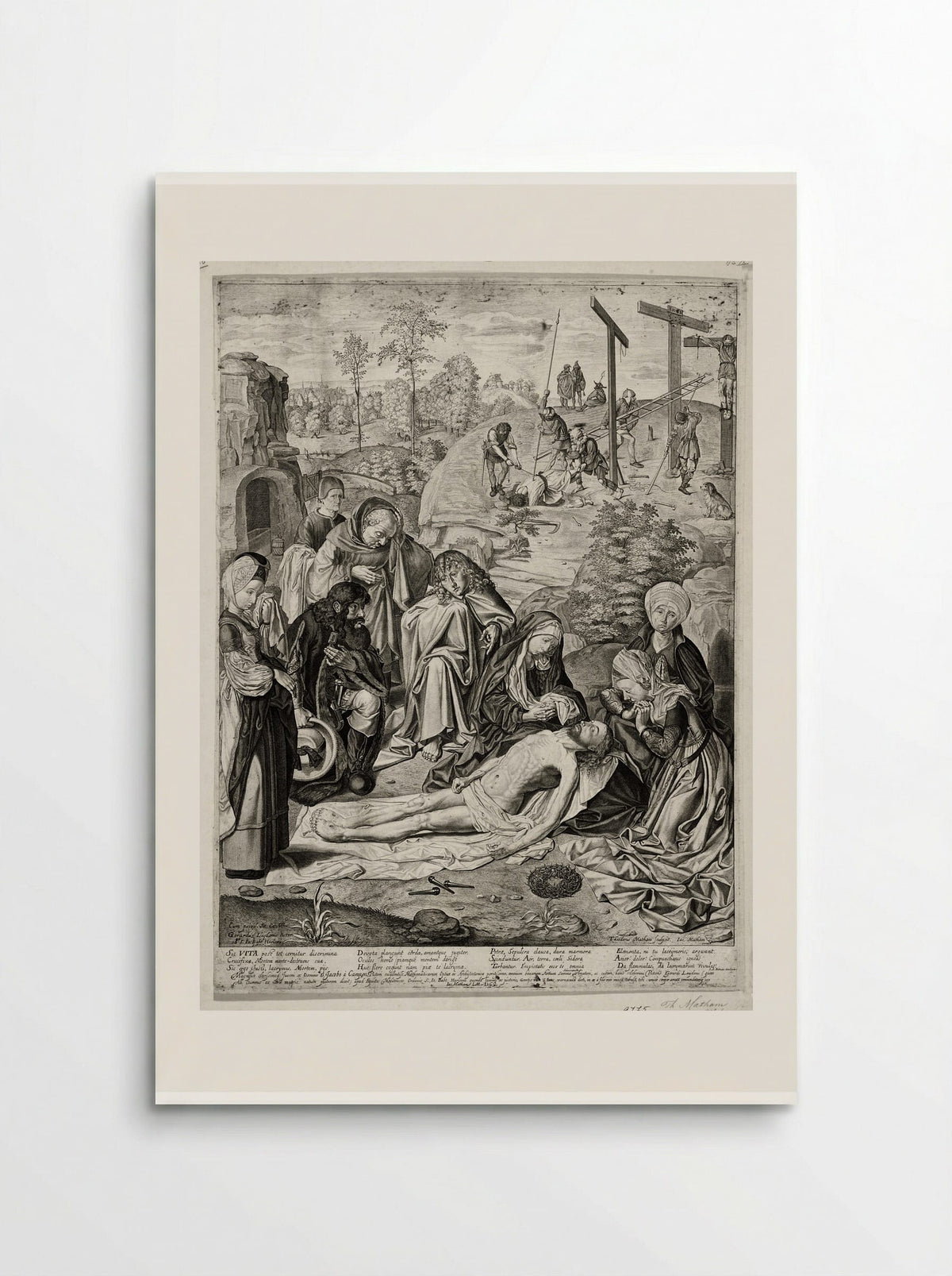 The Lamentation of Christ - Theodor Matham - Poster