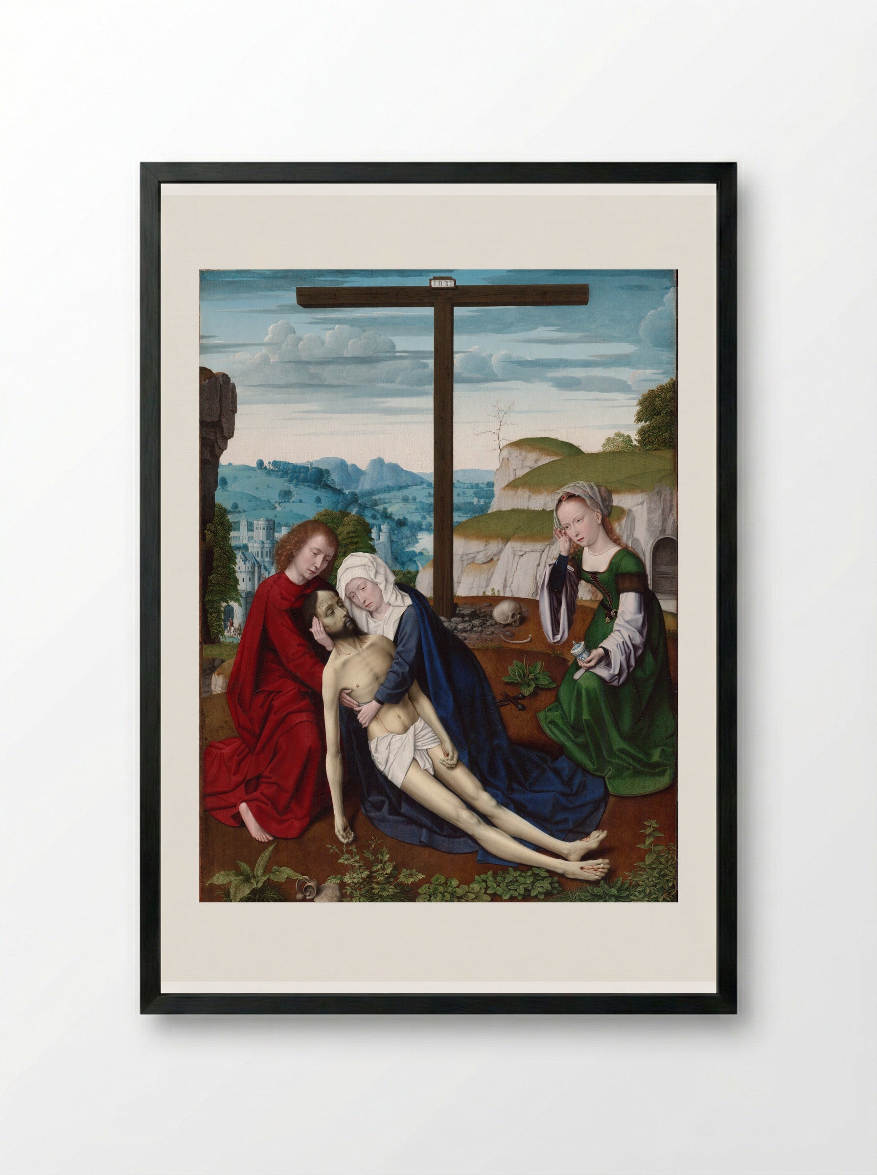 The Lamentation - Gerard David - Framed Print Black