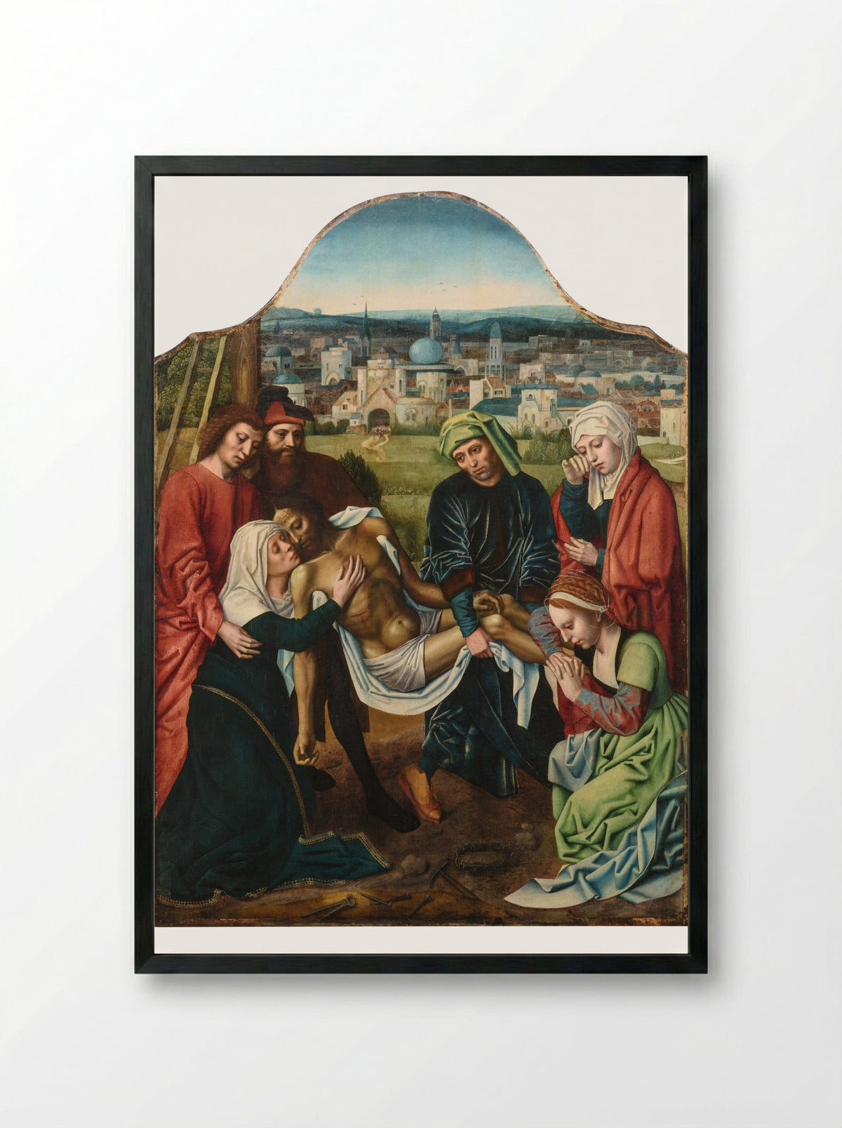 The Lamentation - Ambrosius Benson - Framed Print Black
