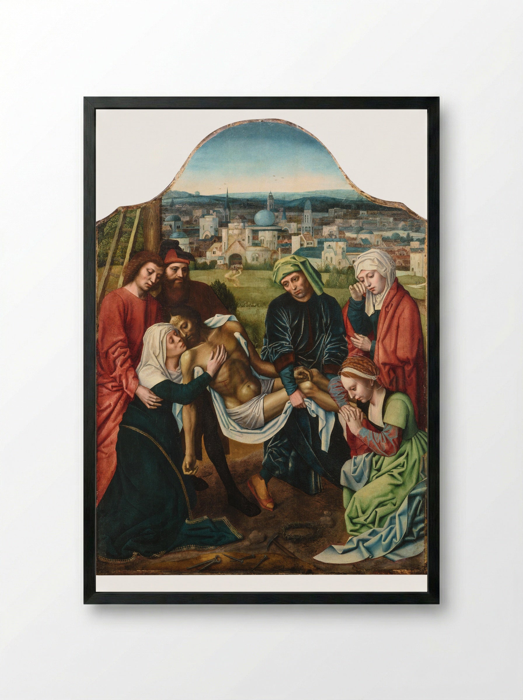 The Lamentation - Ambrosius Benson - Framed Print Black