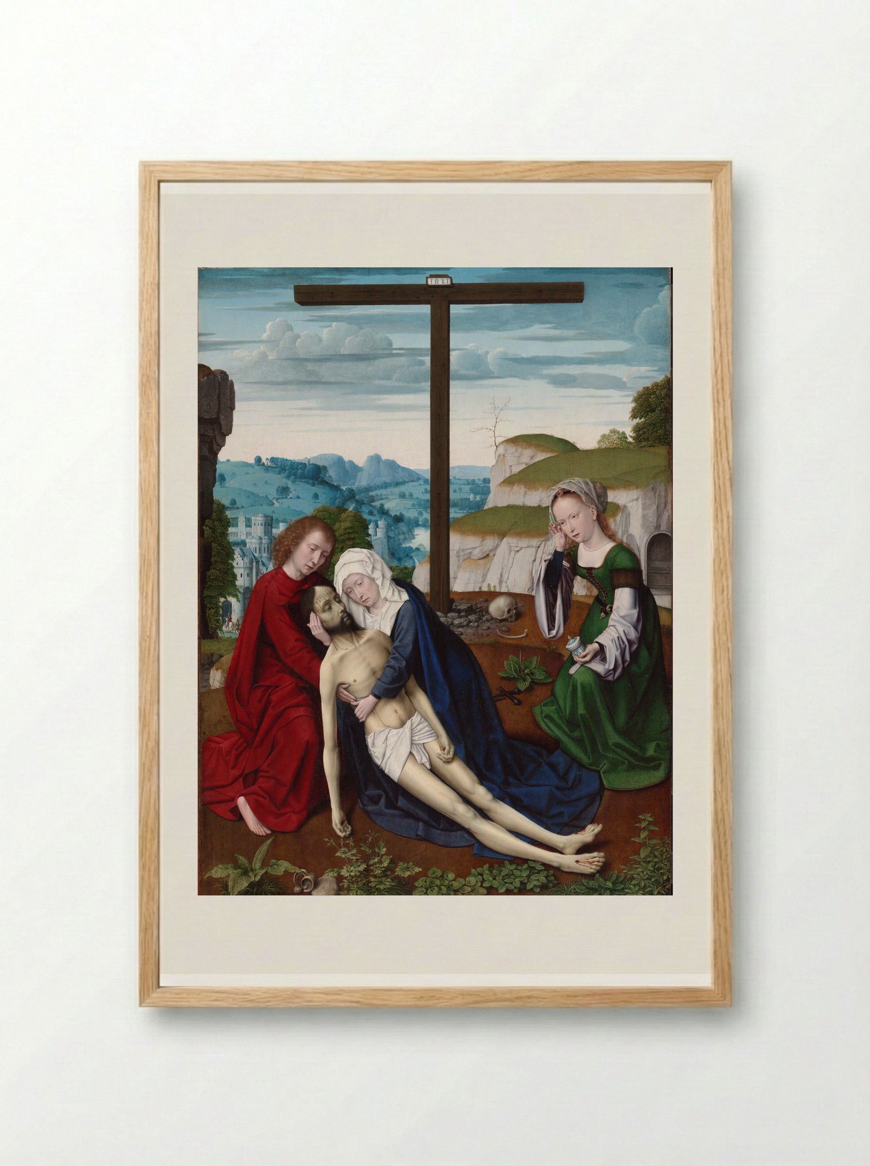 The Lamentation - Gerard David - Framed Print Wood